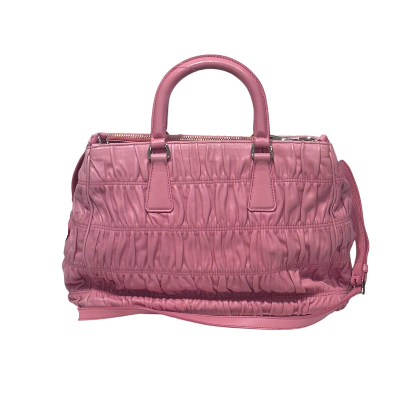 PRADA/Bag/Leather/PNK/Nappa Gaufre Ruched view 2