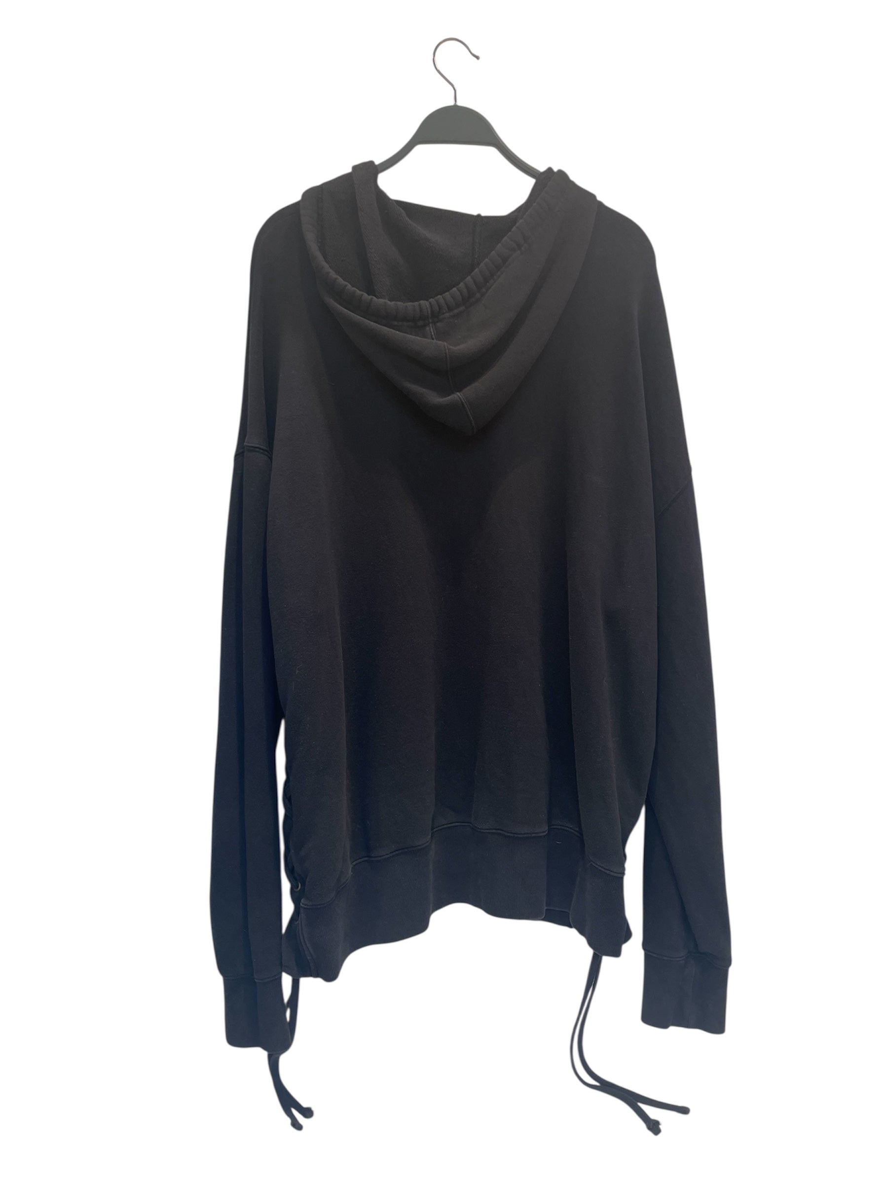 Faith Connexion/Hoodie/L/Cotton/BLK/SIDE "X" DRAWSTRINGS view 2