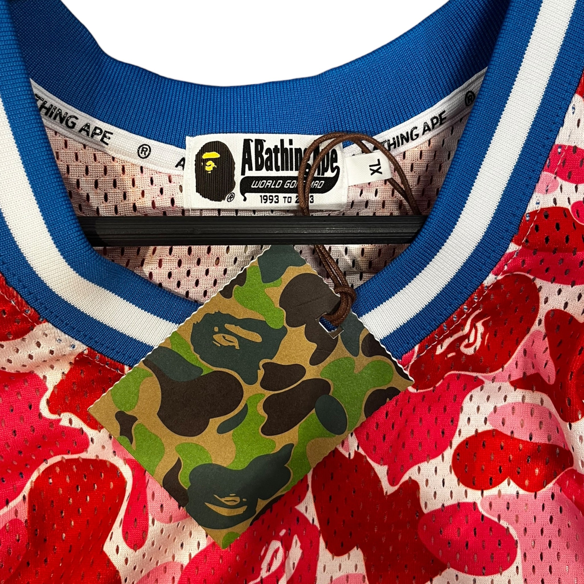 A BATHING APE/Tank Top/XL/Polyester/PNK/Camouflage/Basketball Jersey view 3