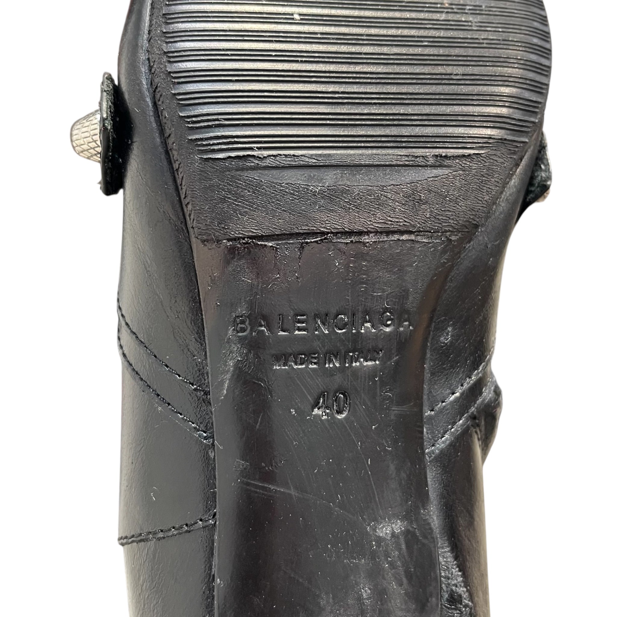 BALENCIAGA/Ankle Boots/EU 40/Leather/BLK/Agneau Arena Cagole 70mm view 7