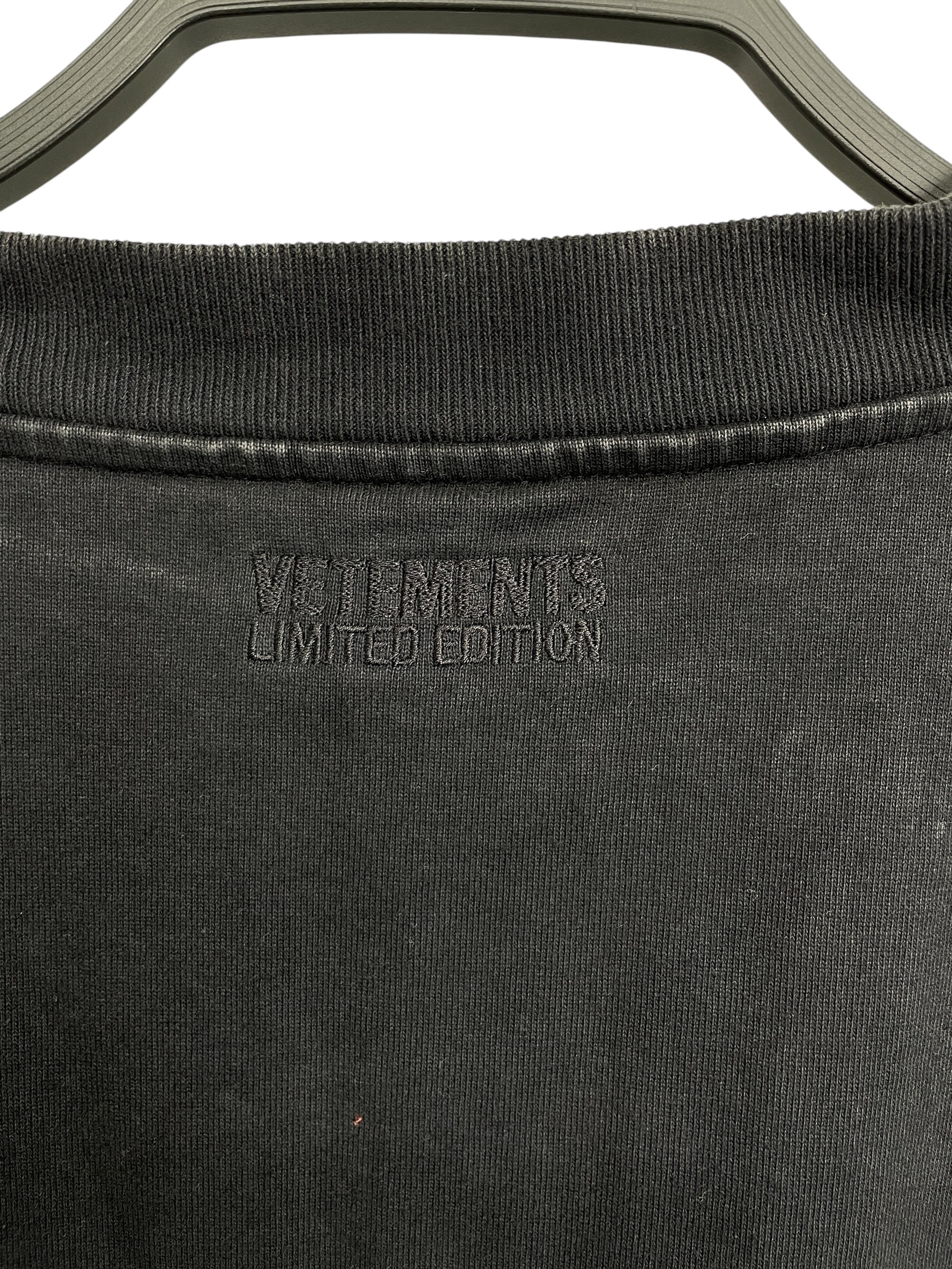 VETEMENTS/T-Shirt/S/Cotton/BLK/VETEMENTS IM QUITTING TEE view 3