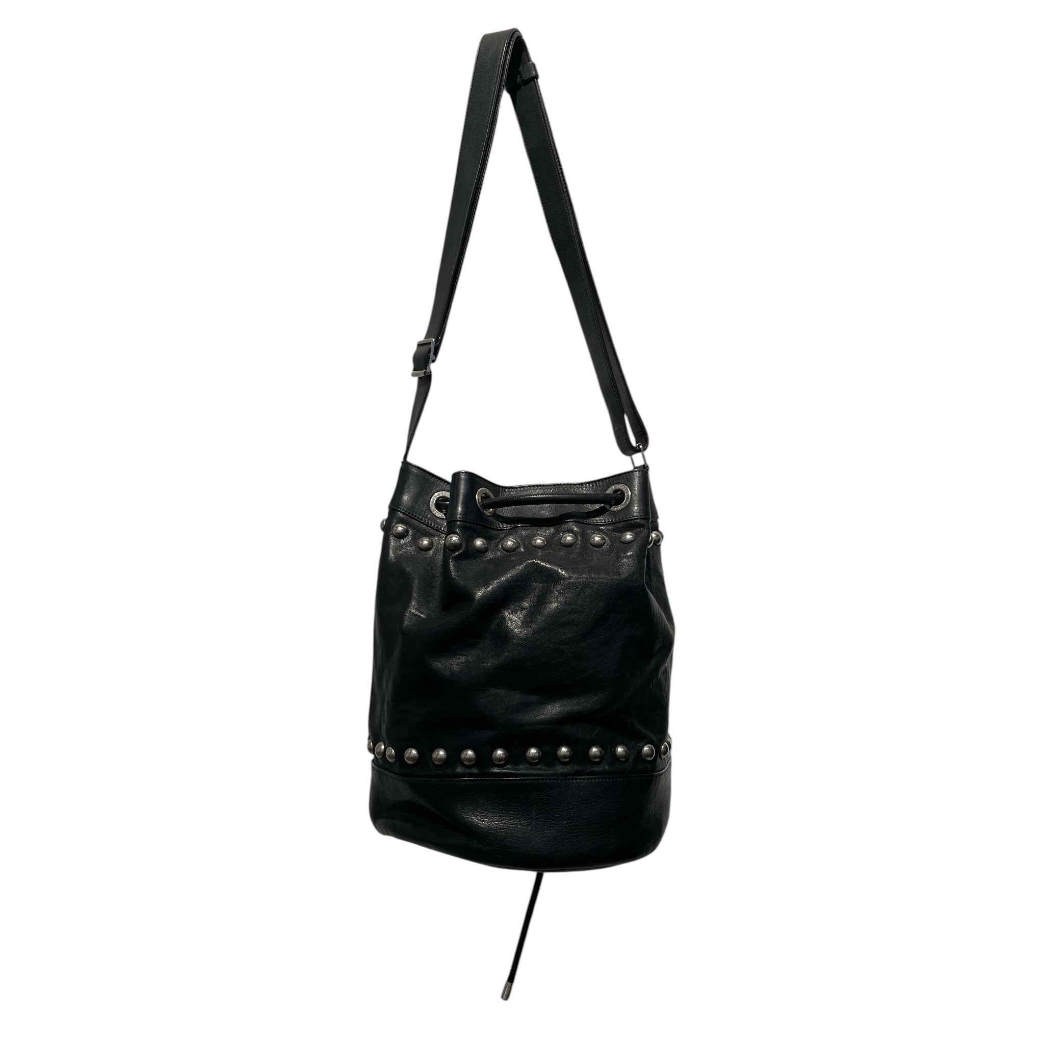 SAINT LAURENT/Bag/Leather/BLK/RIDER BUCKET BAG view 2