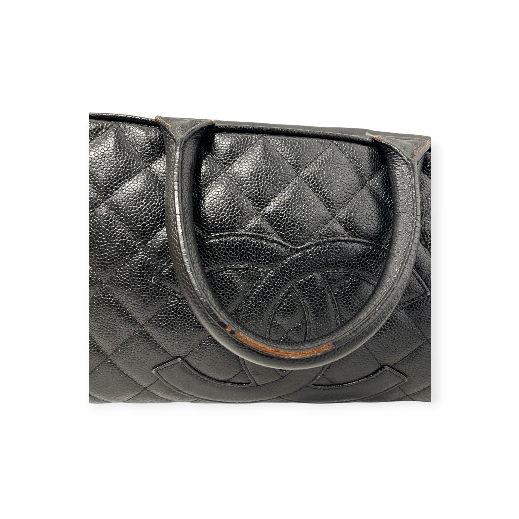 CHANEL/Bag/Leather/BLK/CAVIAR QUILTED BOWLER BAG view 7