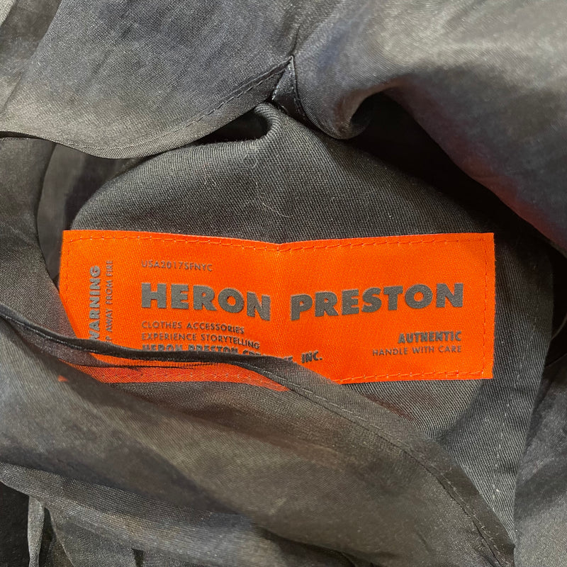 HERON PRESTON/LS Shirt/M/Cotton/BLK/