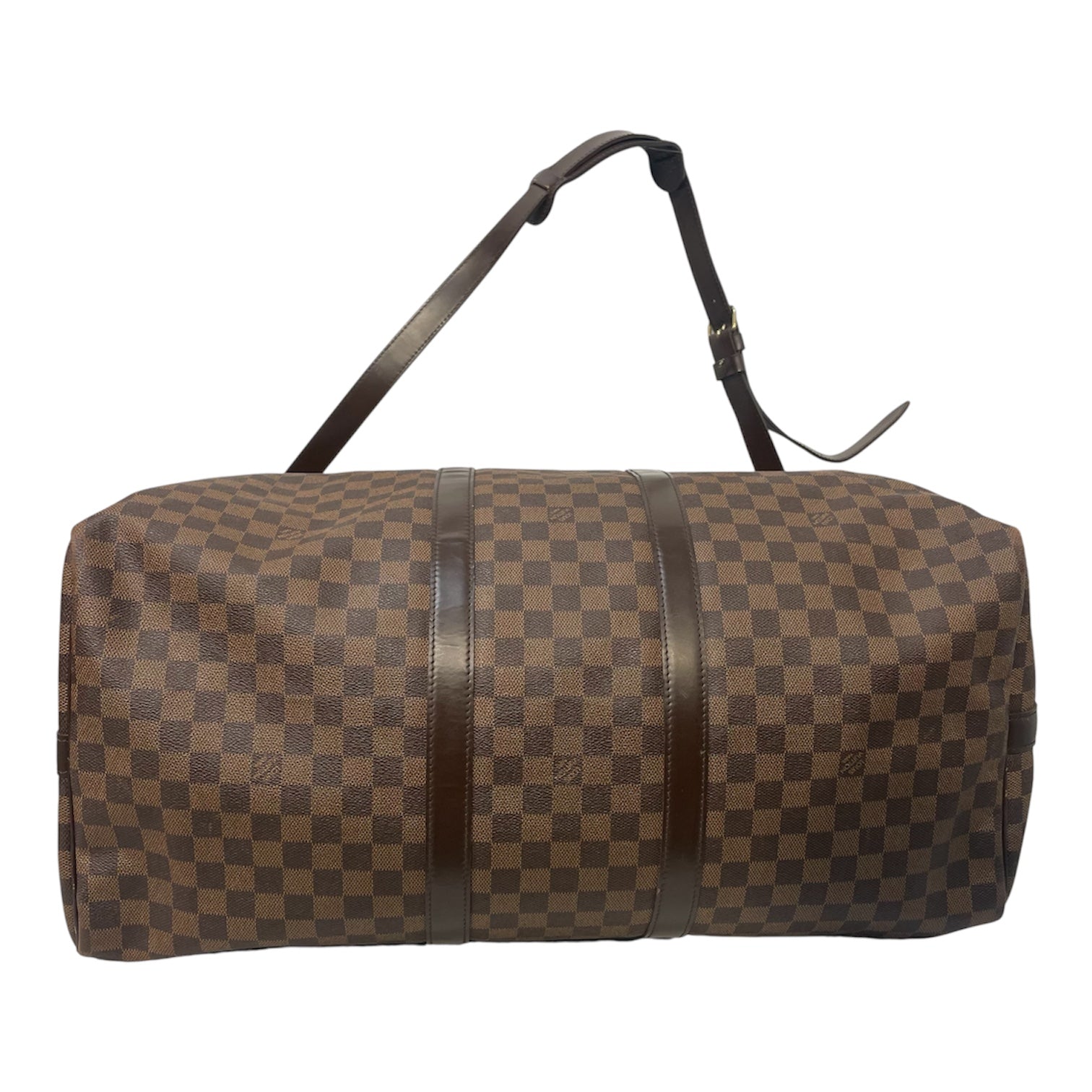 LOUIS VUITTON/Luggage/Border/Leather/BRW/Keepall 55 Bandouliere view 3