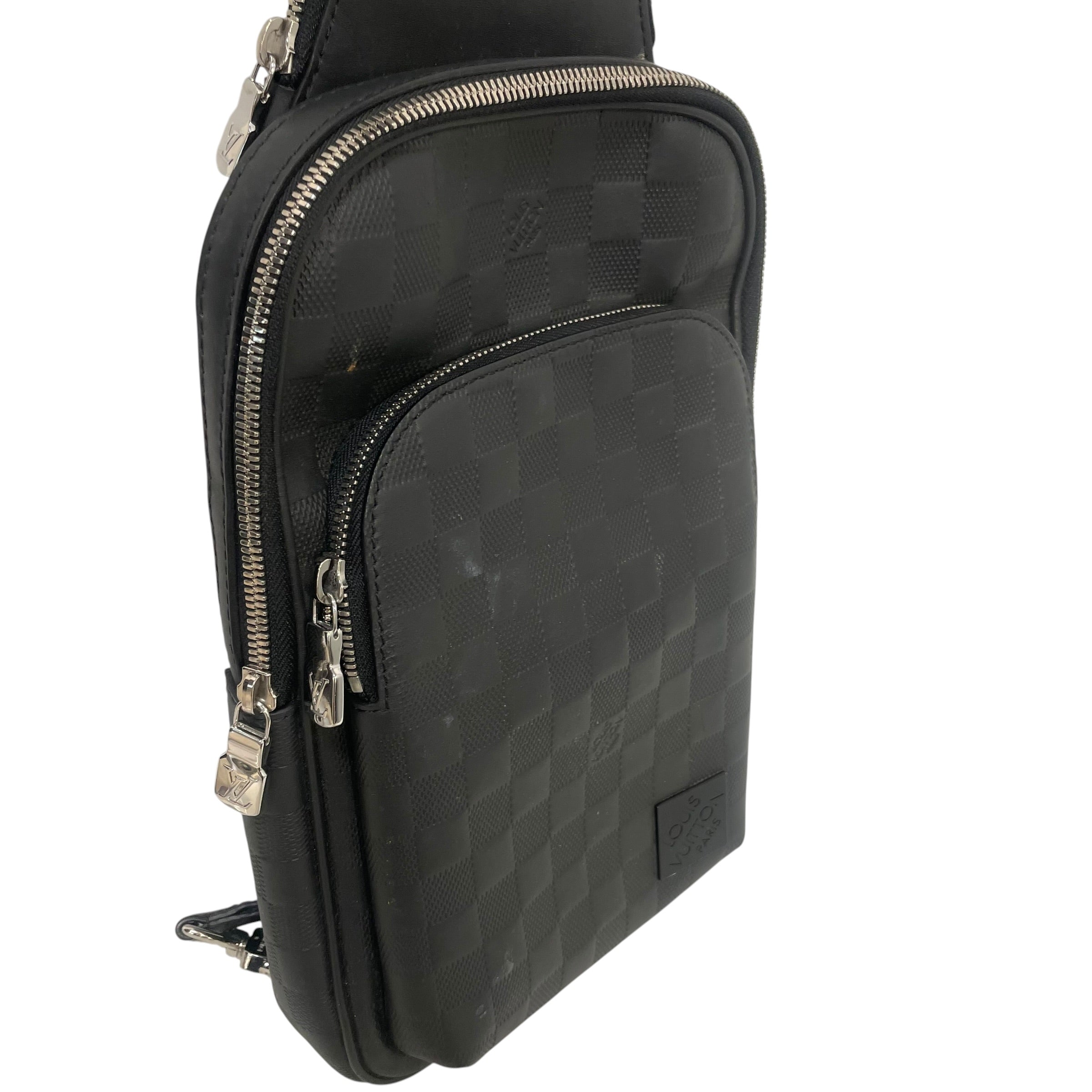 LOUIS VUITTON/Cross Body Bag/Monogram/Leather/BLK/avenue dling bag damier view 5