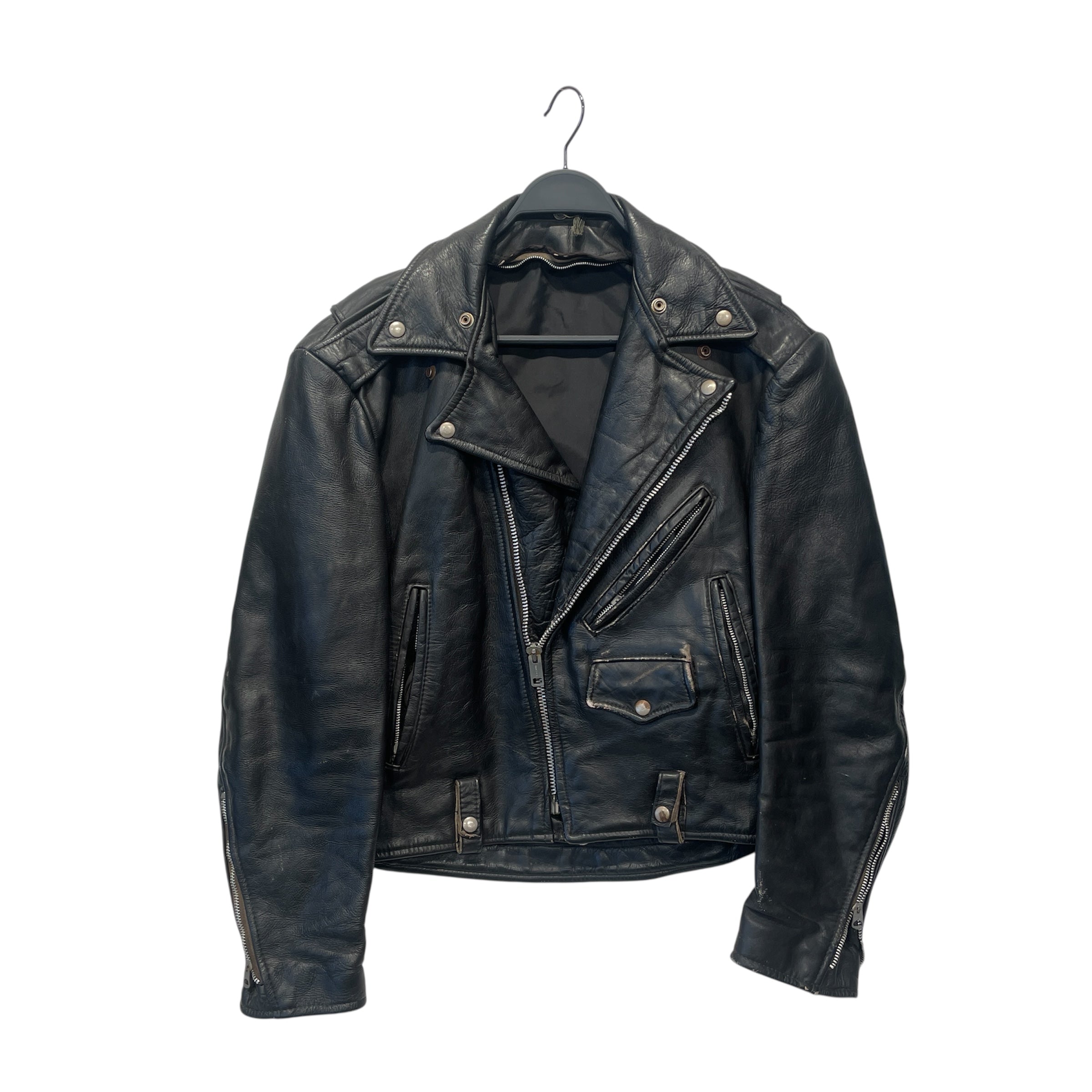 Vintage/Leather Jkt/Leather/BLK/60s SERVAL ZIPPER LEATHER JKT view 1