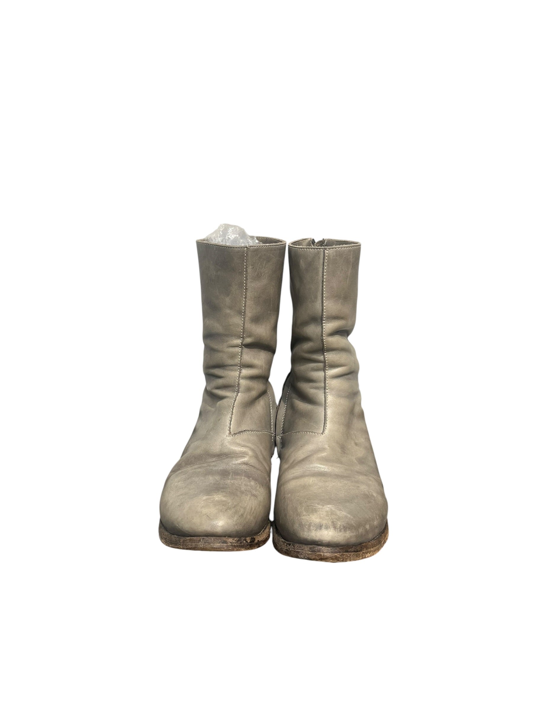 CAROL CHRISTIAN POELL/Boots/EU 41/Leather/GRY/tornado zip double view 2