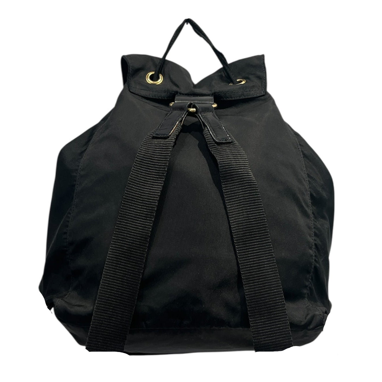 PRADA/Backpack/Nylon/BLK/LEATHER POCKET view 2