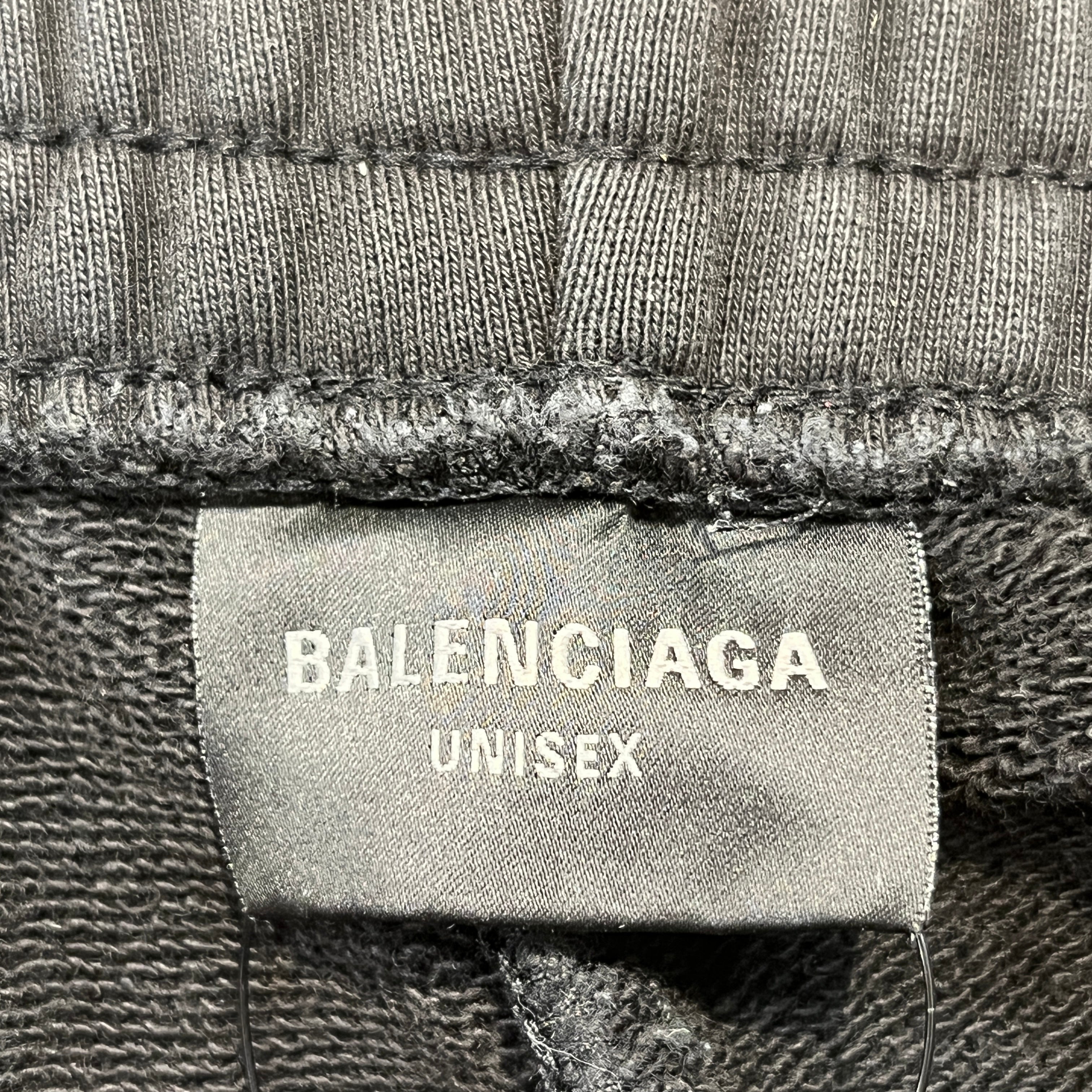 BALENCIAGA/Pants/L/Cotton/BLK/2024 B HOLOGRAPHIC B LEFT SIDE view 6