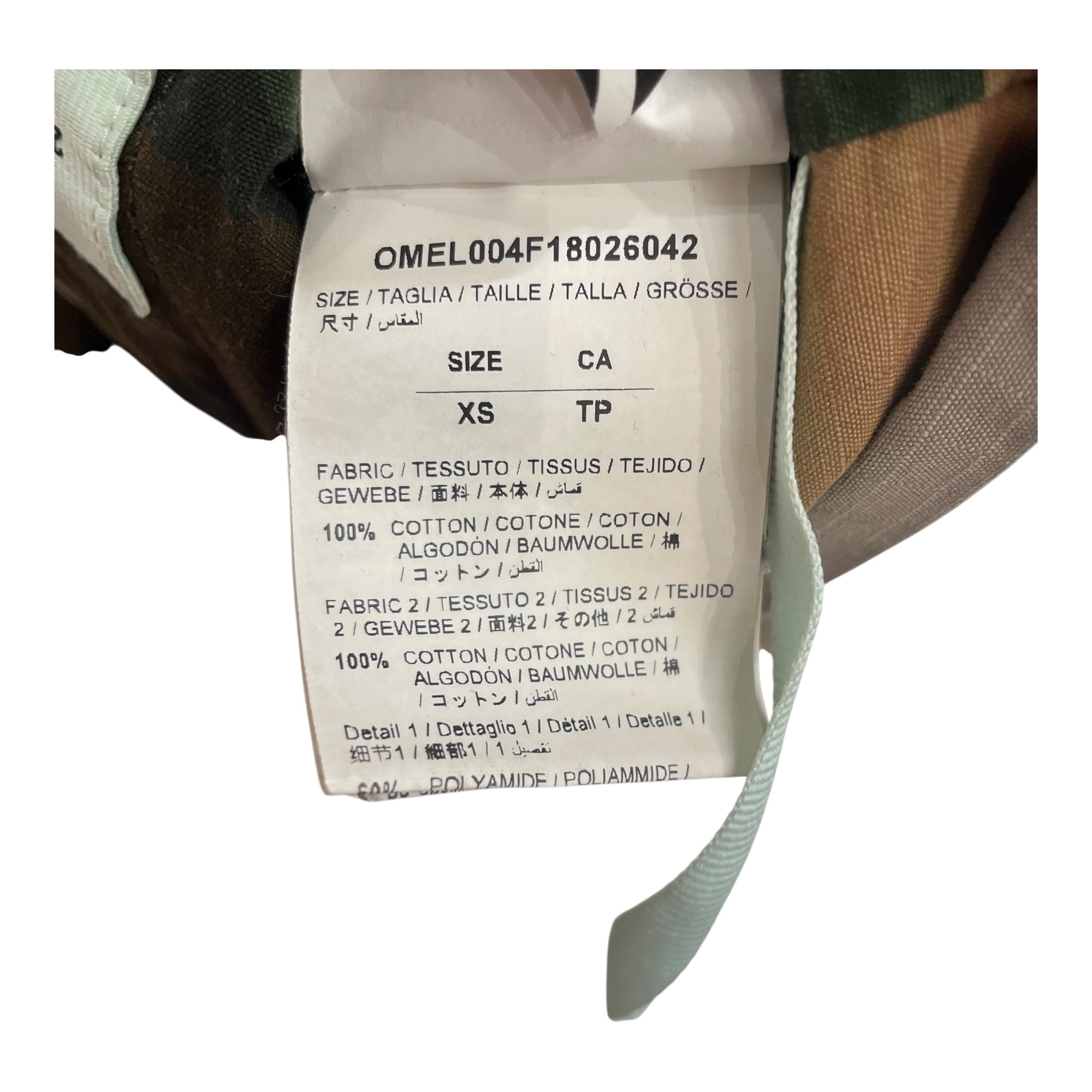OFF-WHITE/LS Shirt/XS/Cotton/GRN/Camouflage/PATCH-WORK view 5