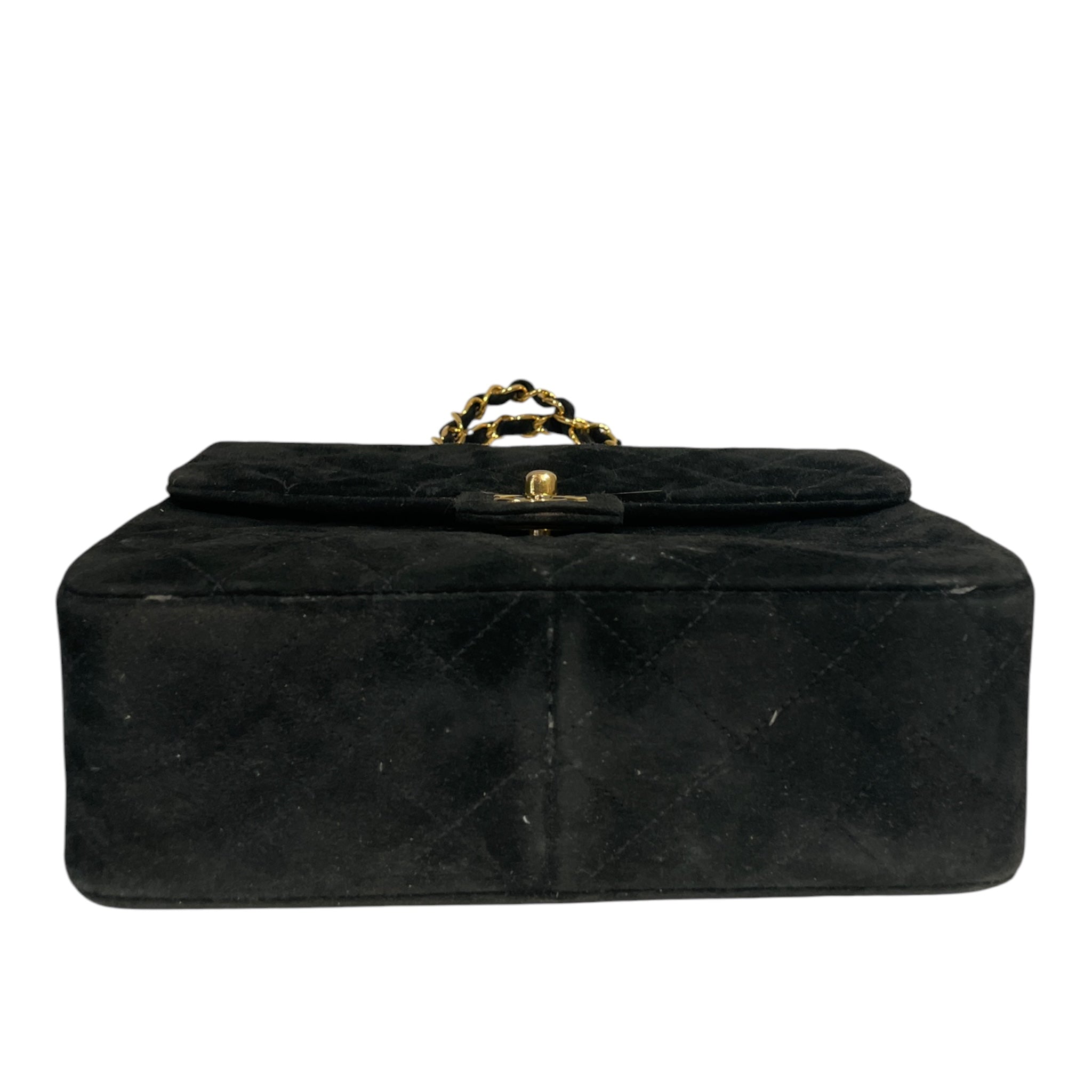 CHANEL/Cross Body Bag/Suede/BLK/XCT7H9J view 3