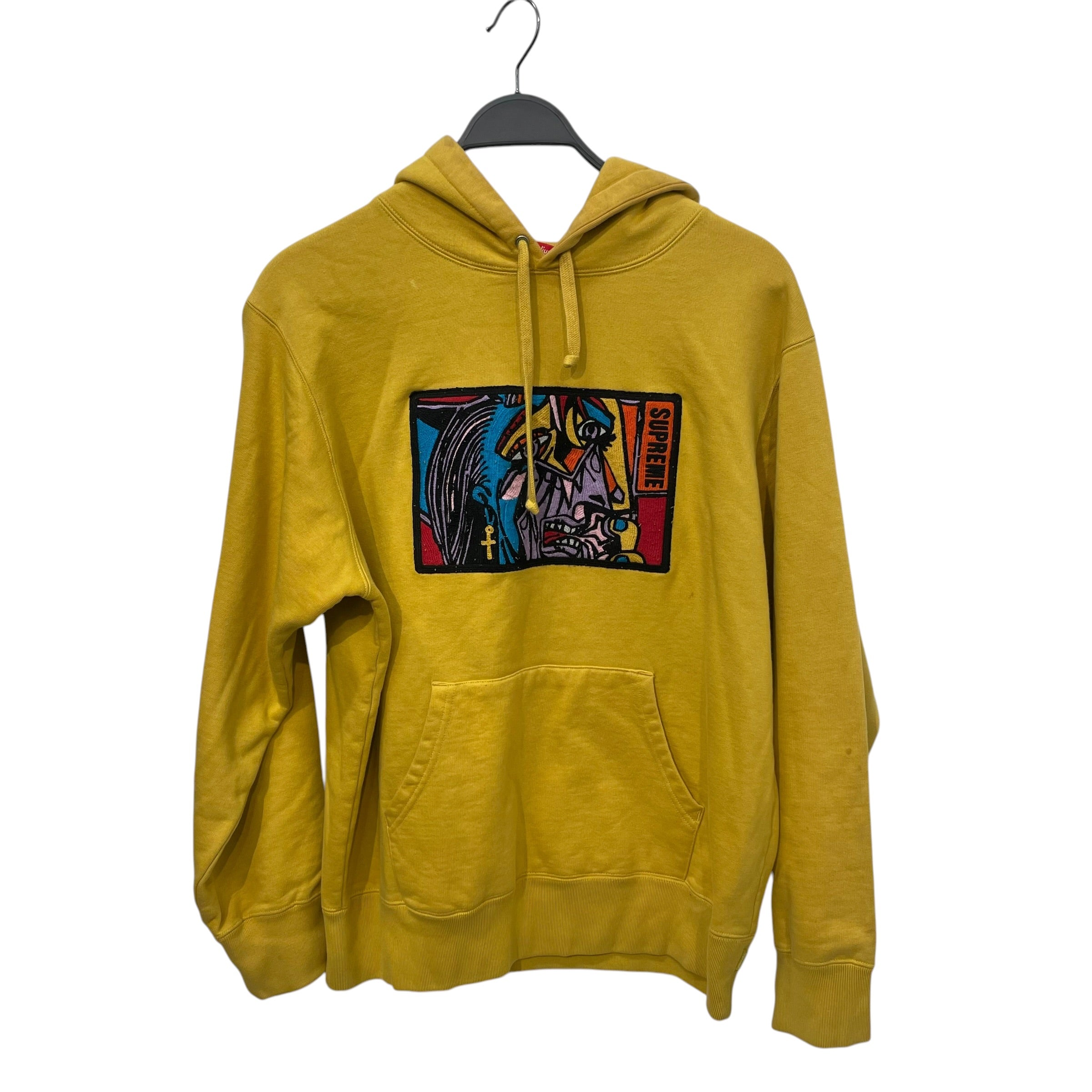Supreme/Hoodie/M/Graphic/Cotton/YEL/picasso chainstitch view 1