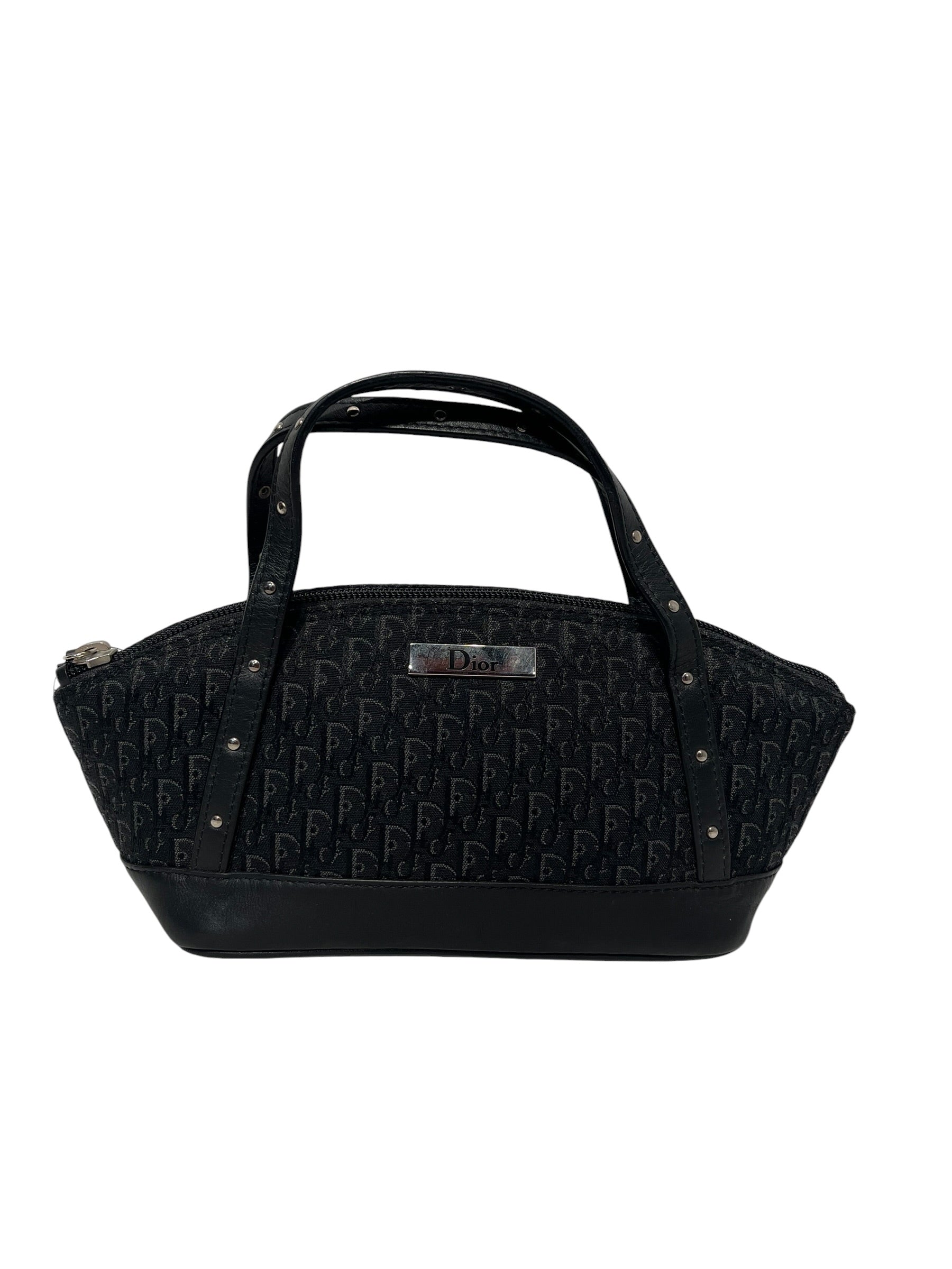 Christian Dior/Hand Bag/All Over Print/Cotton/BLK/Street Chic  trotter bag view 1