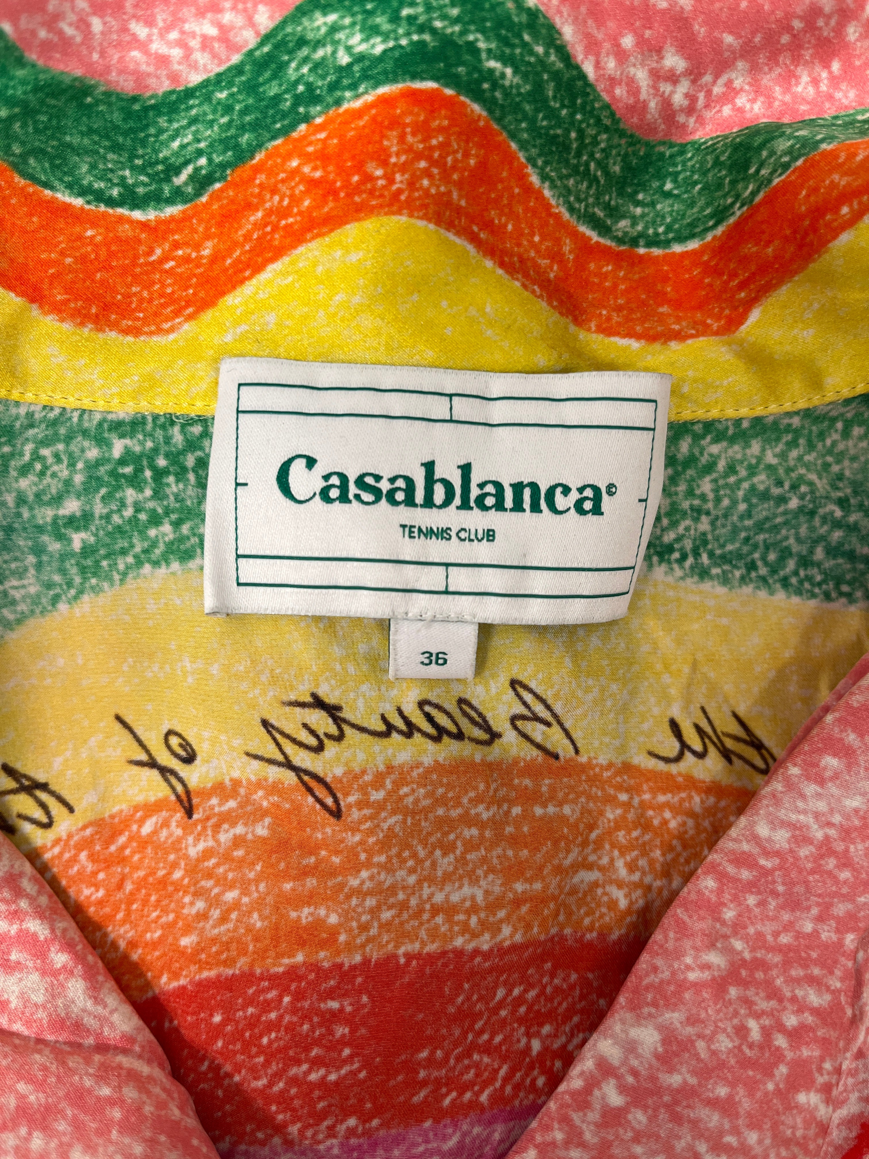 CASABLANCA/SS Shirt/36/Silk/MLT/All Over Print/RAINBOW CRAYON PRINT view 3
