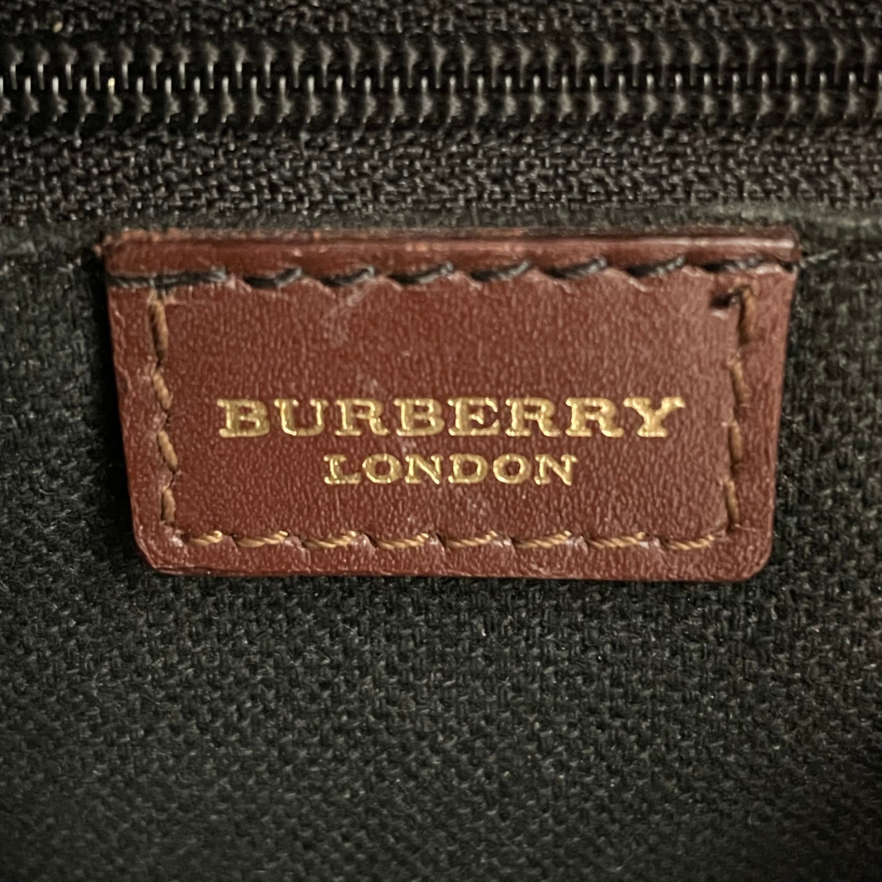 BURBERRY/Hand Bag/Plaid/Leather/KHK/BROOK LEATHER HANDBAG view 5