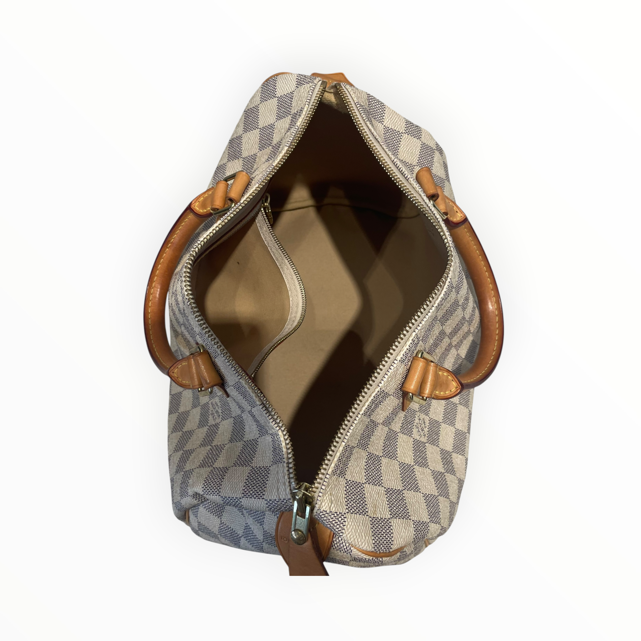 LOUIS VUITTON/Hand Bag/Leather/CRM/LV Speedy 35 Damier Azur view 5