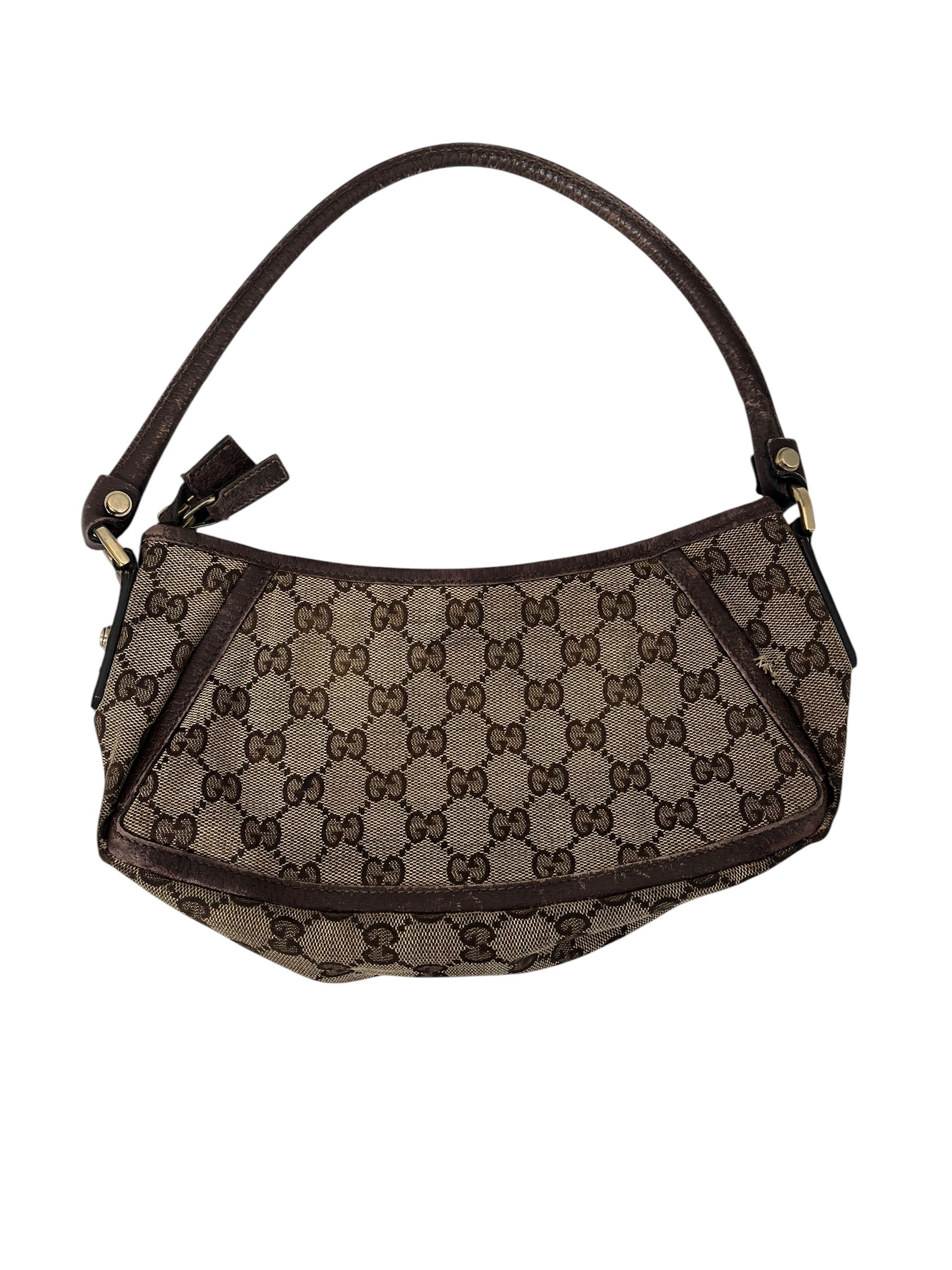 GUCCI/Vintage/Hand Bag/Monogram/Cotton/BRW/CANVAS ABBEY view 2