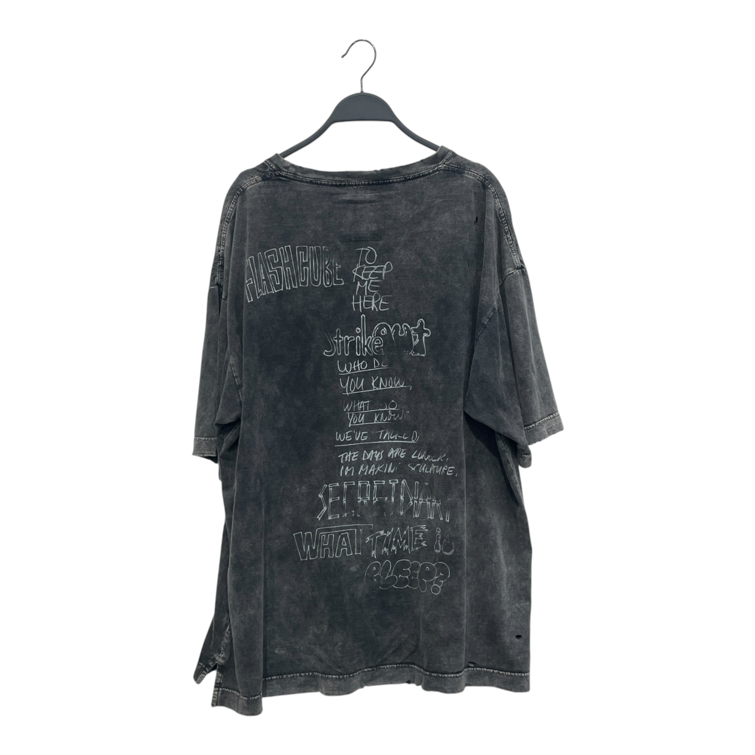 MIHARA YASUHIRO/T-Shirt/46/Cotton/GRY/CHALKBOARD WRITING view 2