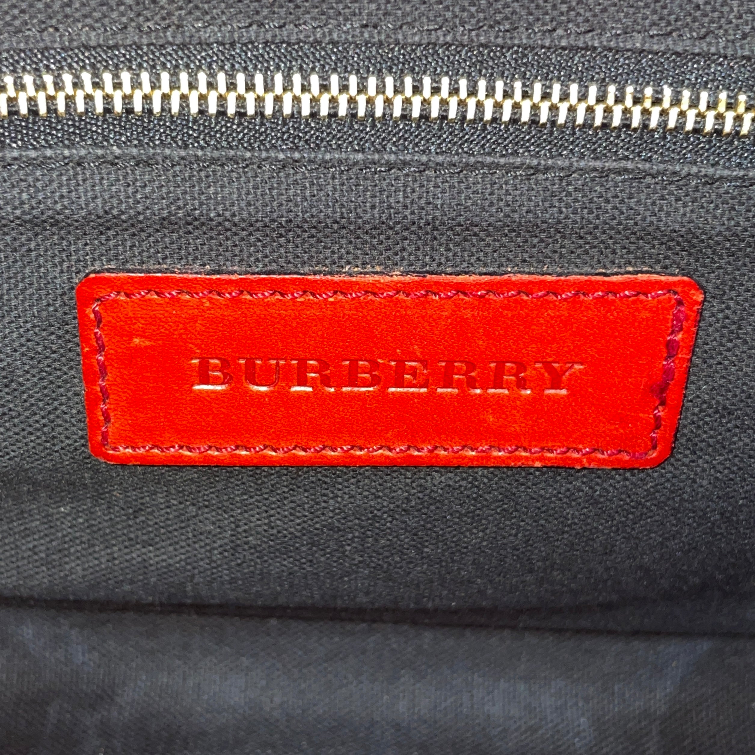 BURBERRY/Cross Body Bag/Leather/RED/Abbott House Check view 6