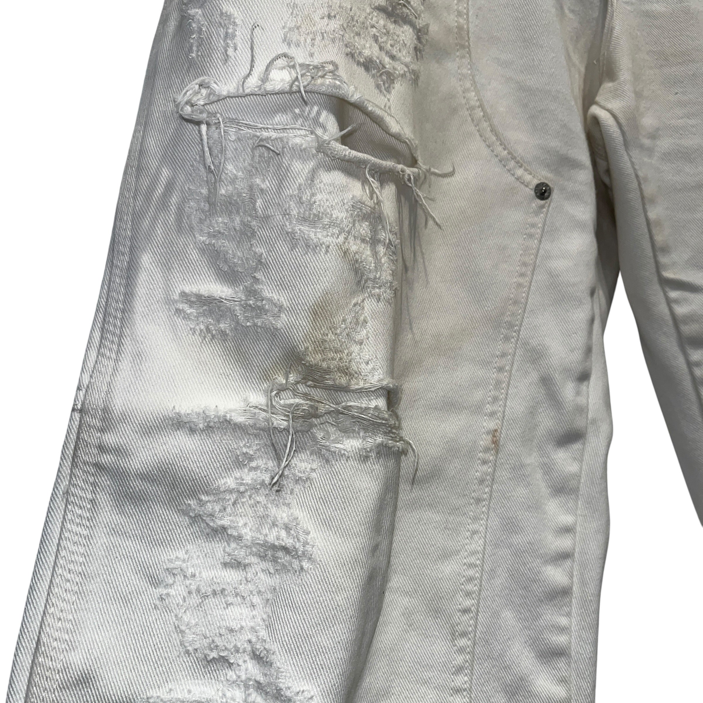 HERON PRESTON/Pants/34/Denim/WHT/Distressed/Distressed Dbl-Knee Carpenter view 6