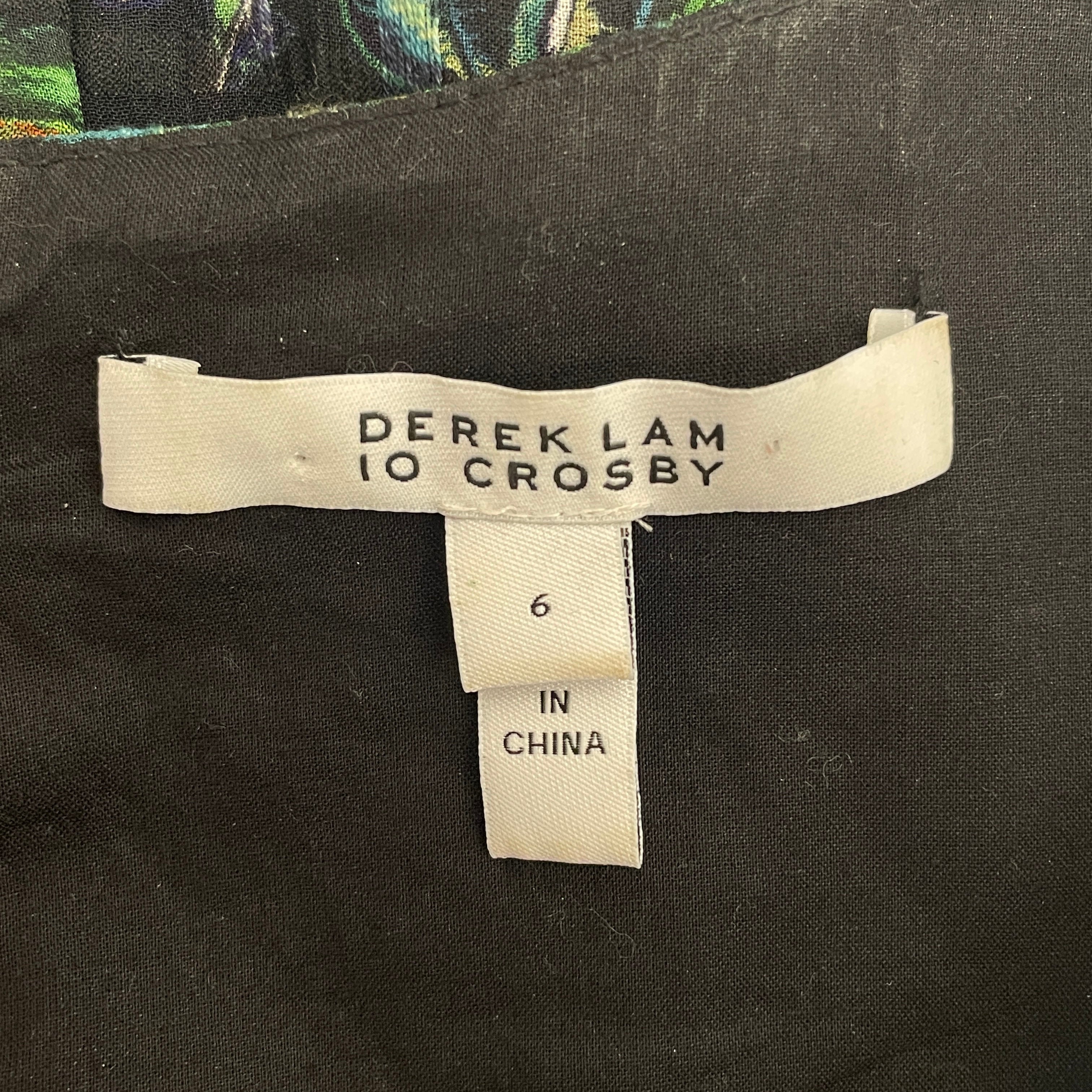 DEREK LAM 10 CROSBY/Dress/6/Floral Pattern/Silk/MLT/Ruched Silk Mini Dress view 3
