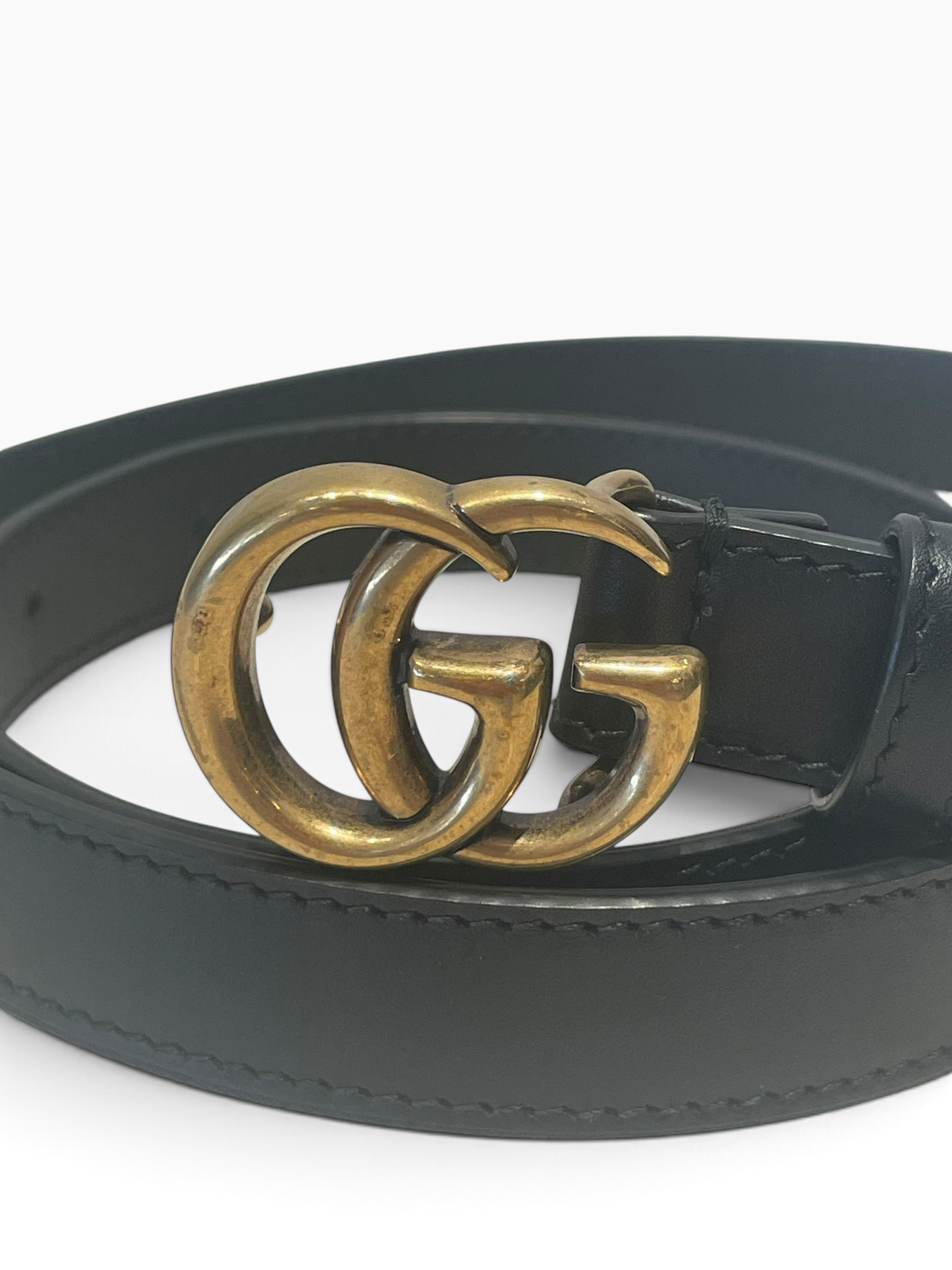 GUCCI/Belt/Leather/BLK/L's/GG BUCKLE view 2
