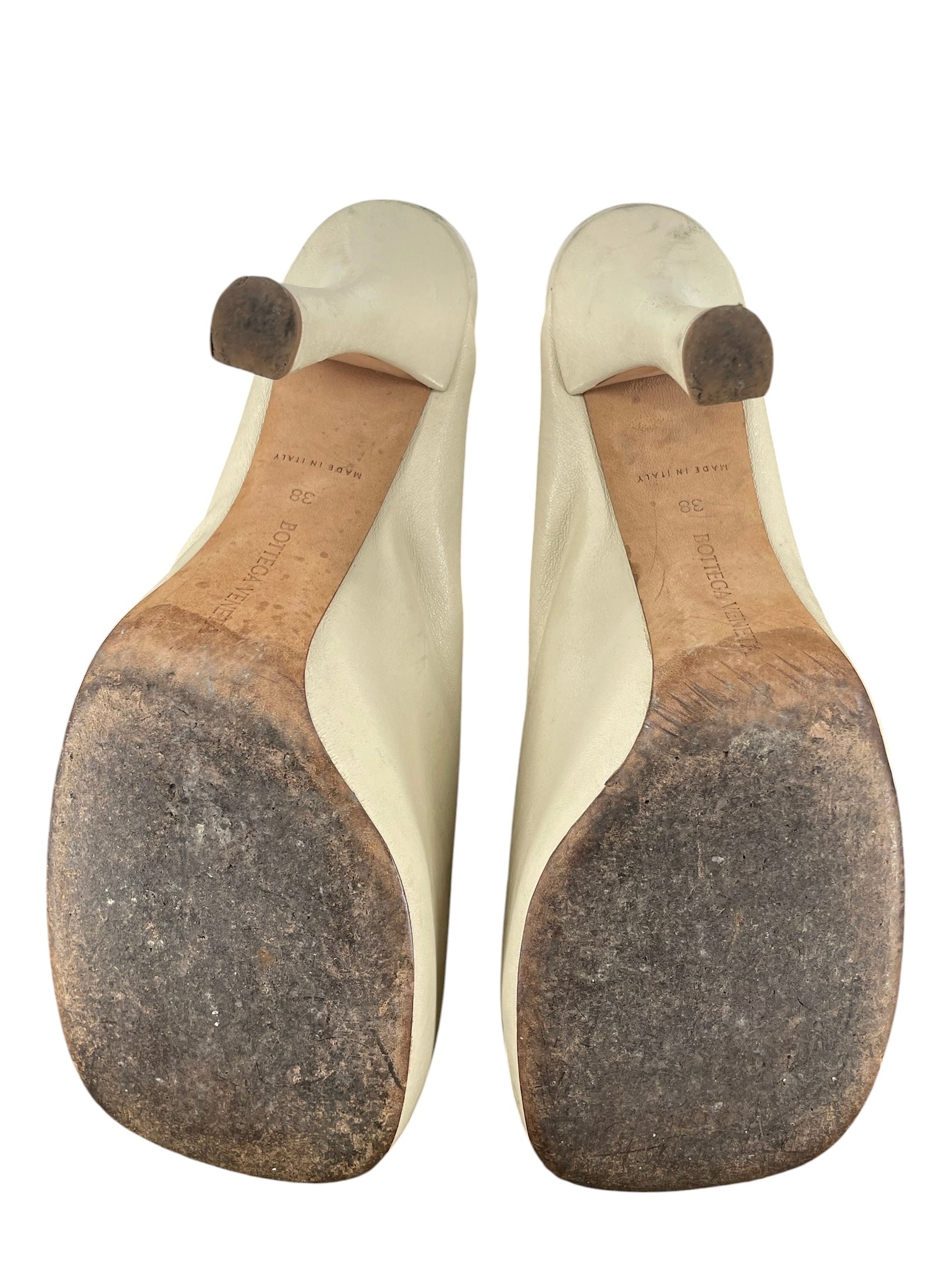 BOTTEGA VENETA/Heels/EU 38/Leather/CRM/BOLD MULES view 3