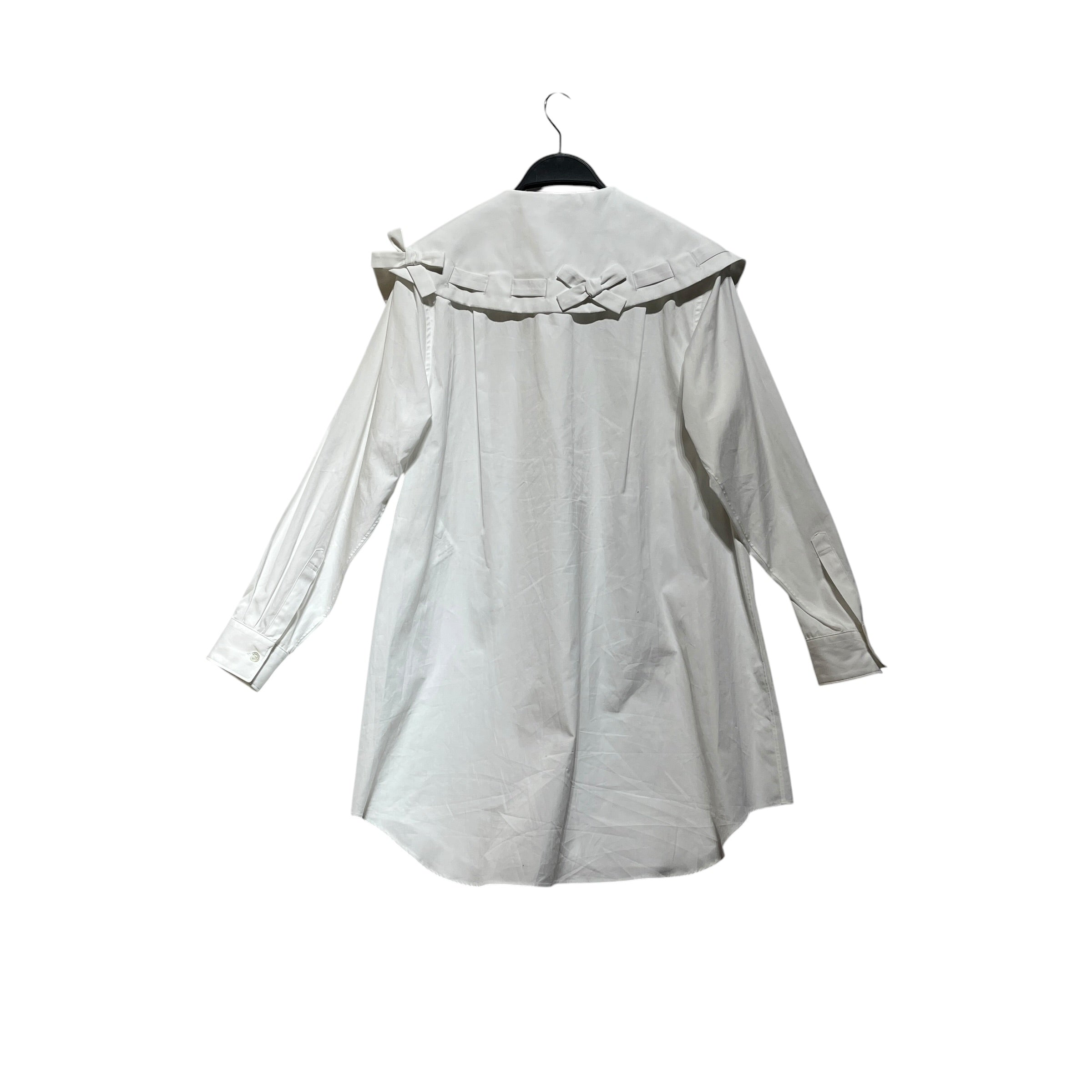 COMME des GARCONS GIRL/LS Dress/XS/Cotton/WHT/bow peter pancollar view 2