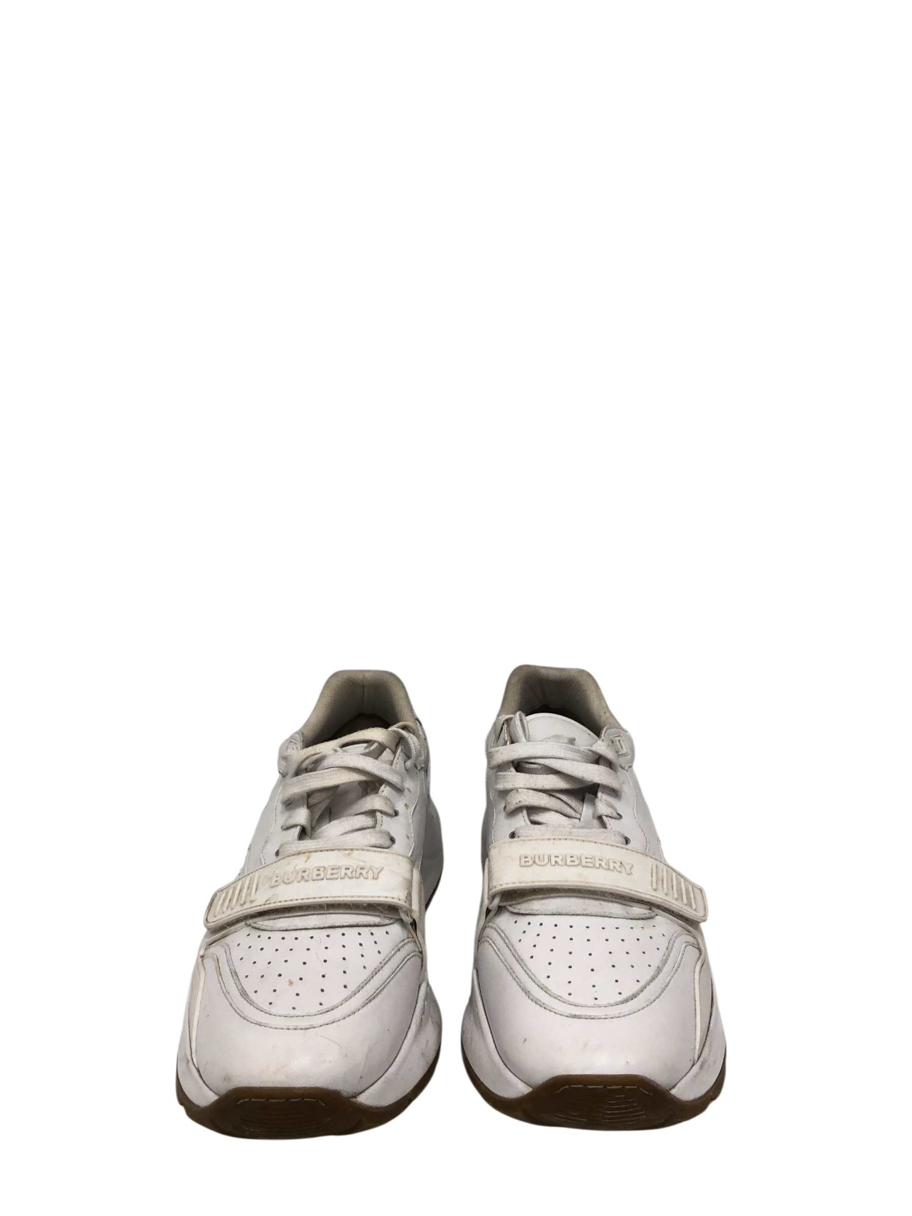 BURBERRY/Low-Sneakers/EU 45/Leather/WHT/Ramsey w/ Gum Sole view 2