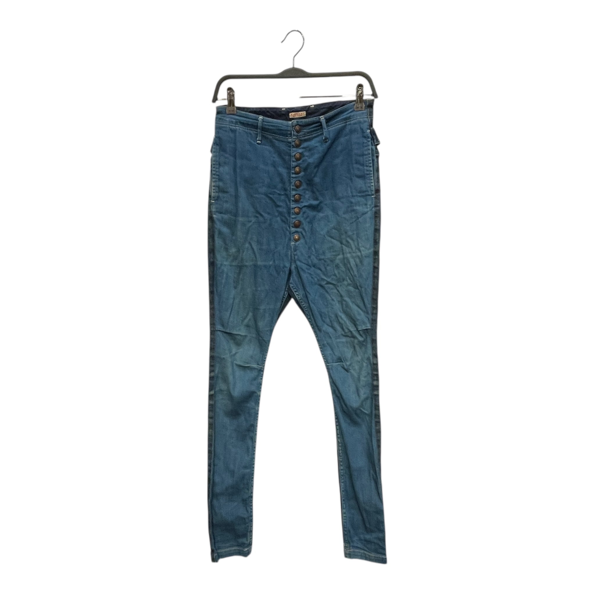 KAPITAL/Skinny Pants/1/Denim/BLU/High-waisted/DEEP CROTCH/ BACK BELT view 1