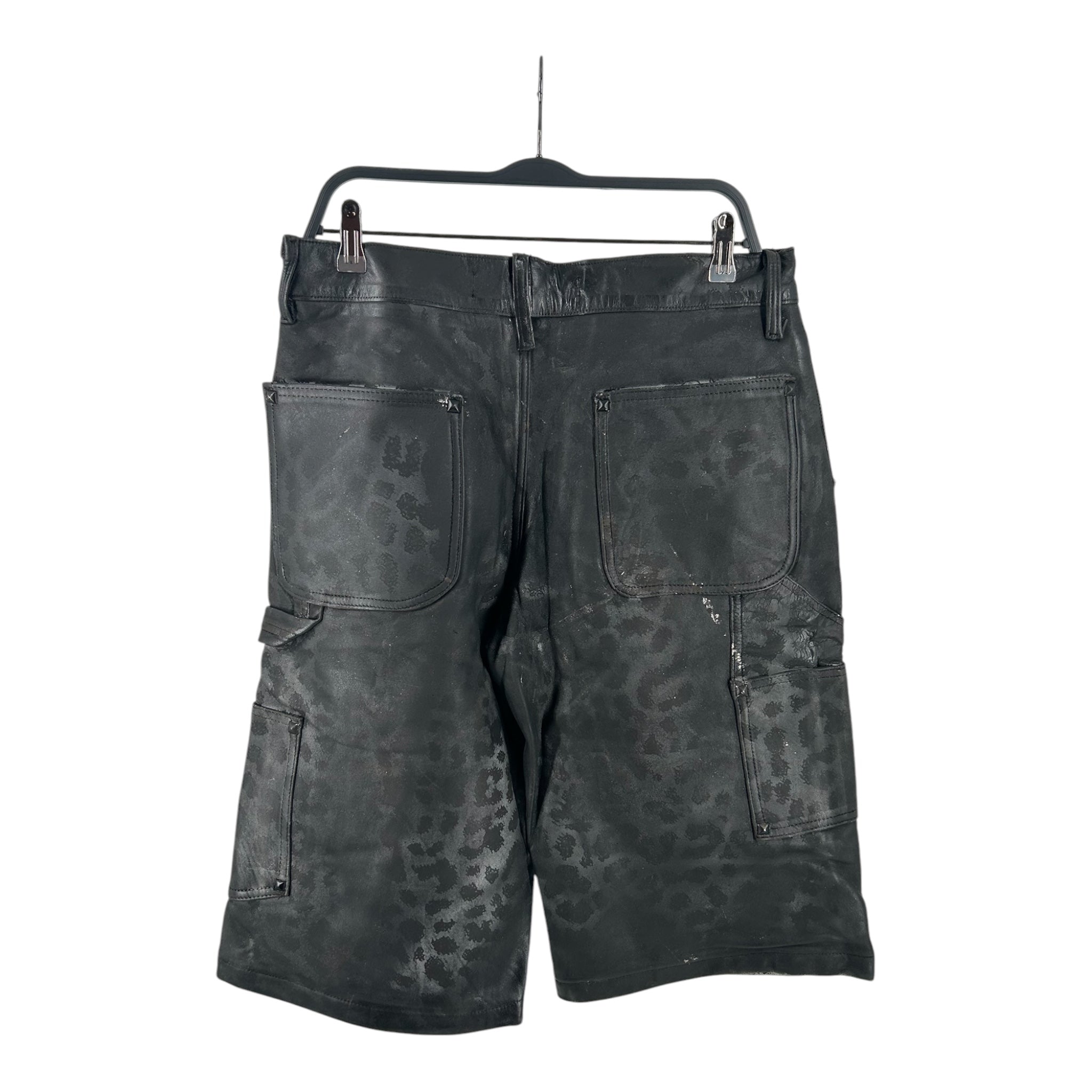 LOST INTRICACY/Shorts/BLK/waxed carpenter shorts view 2