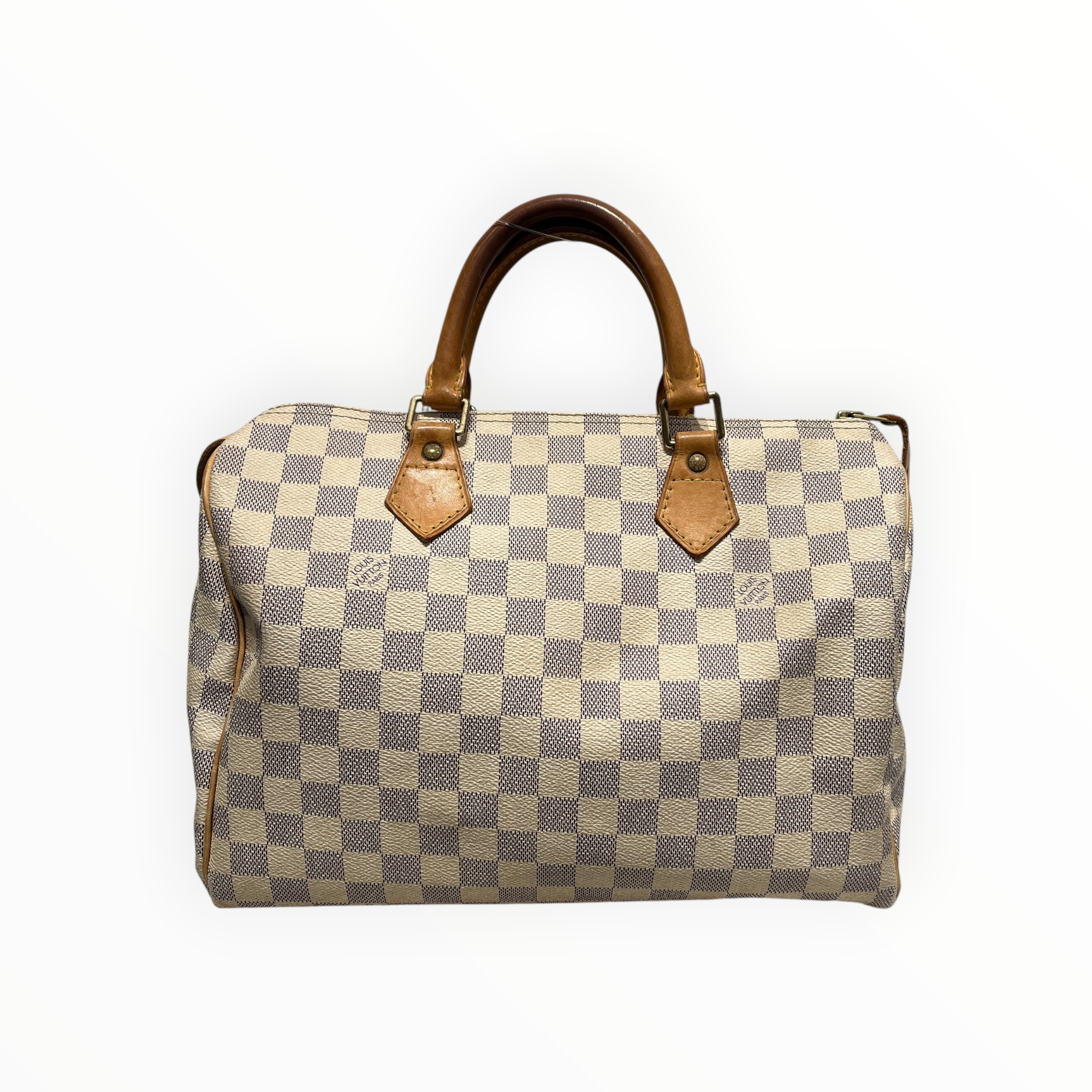 LOUIS VUITTON/Hand Bag/Monogram/Leather/CRM/SPEEDY 30 DAMIER AZUR view 1