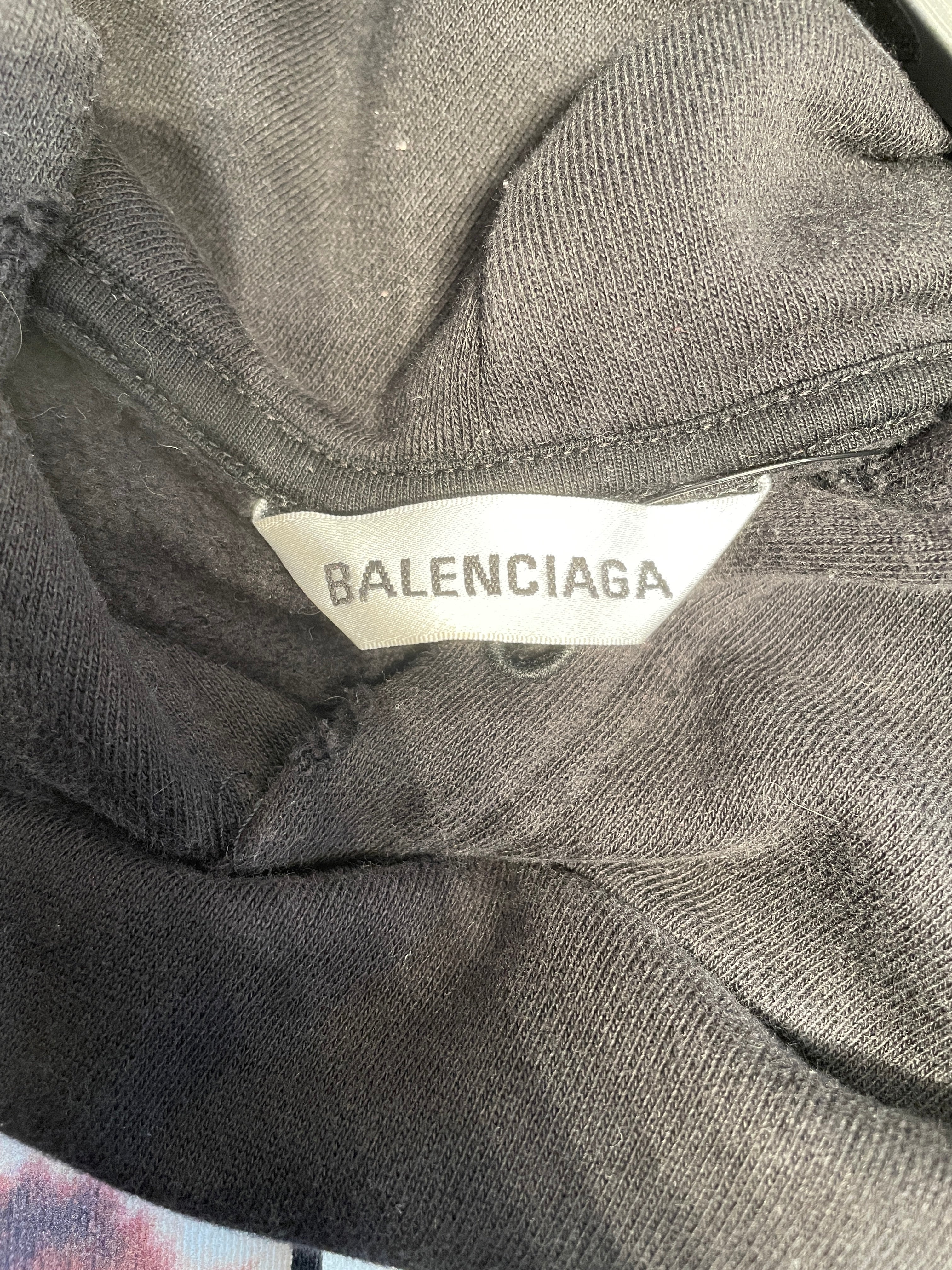 BALENCIAGA/Hoodie/S/Cotton/BLK/ view 3