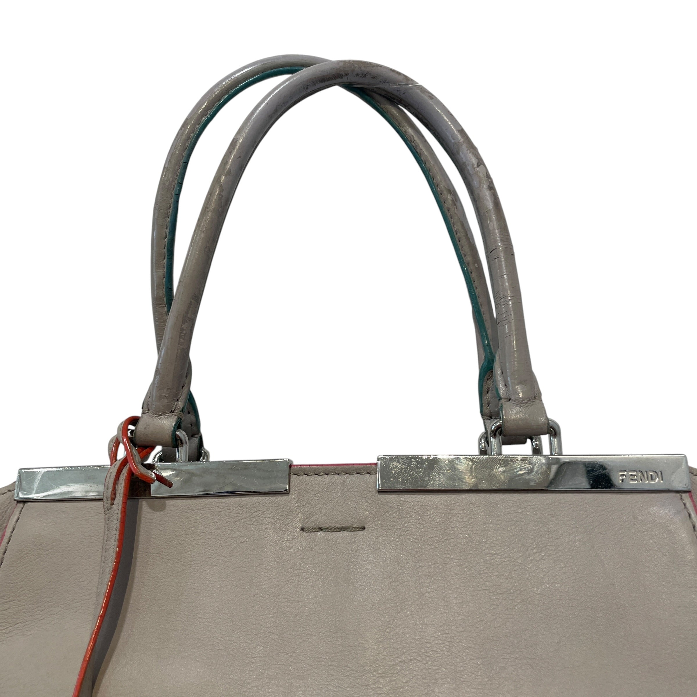 FENDI/Hand Bag/Leather/GRY/3Jours Light Grey Tote Bag view 4