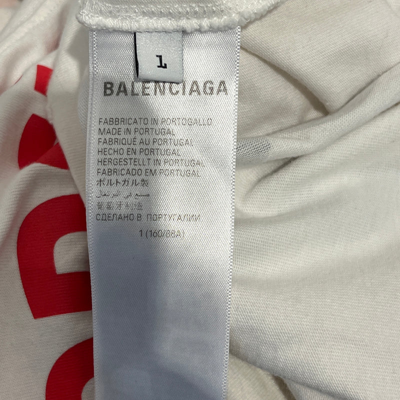 BALENCIAGA/LS T-Shirt/L/Cotton/WHT/TOP LEAGUE LS