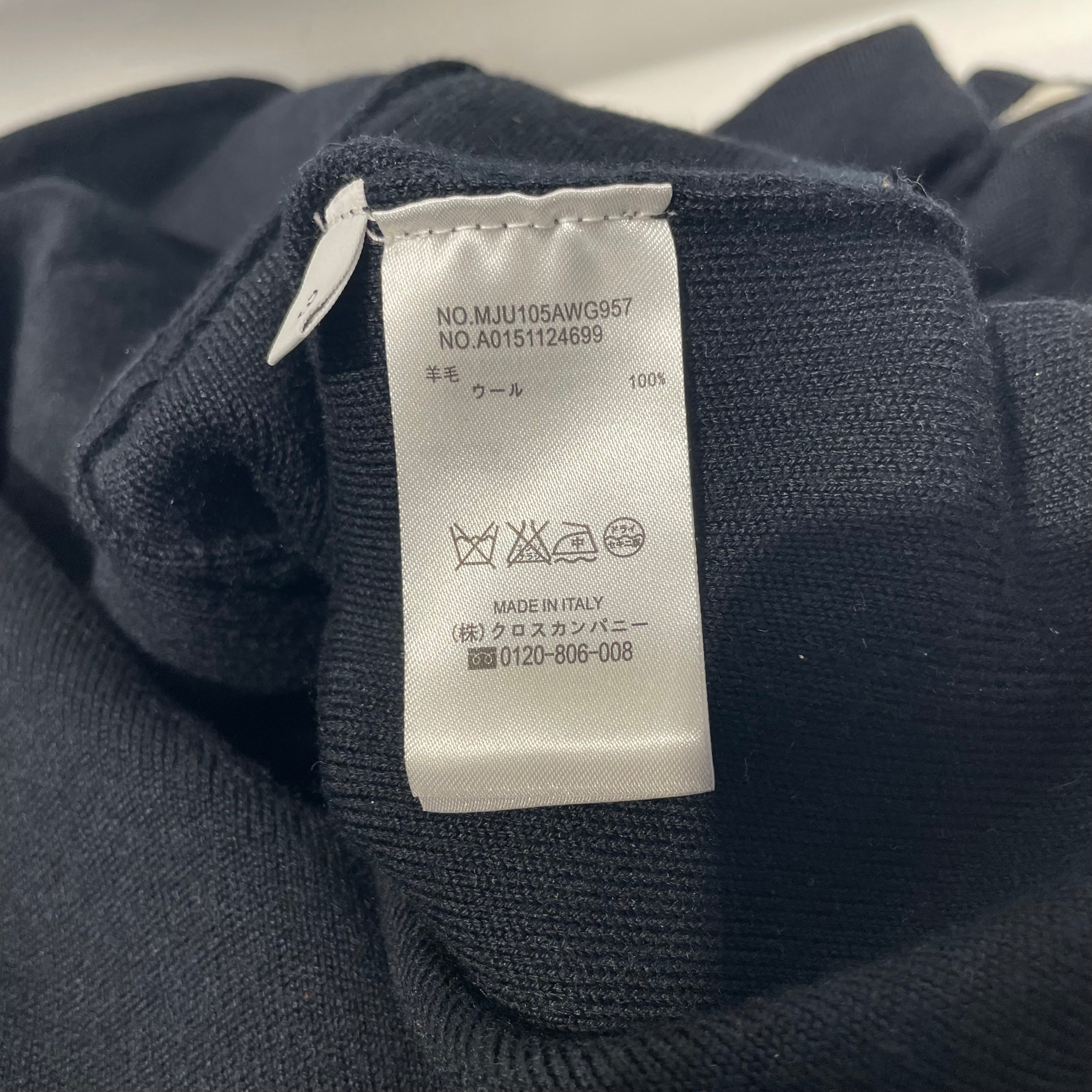 THOM BROWNE. NEW YORK/Heavy Sweater/3/Cotton/NVY/ view 4