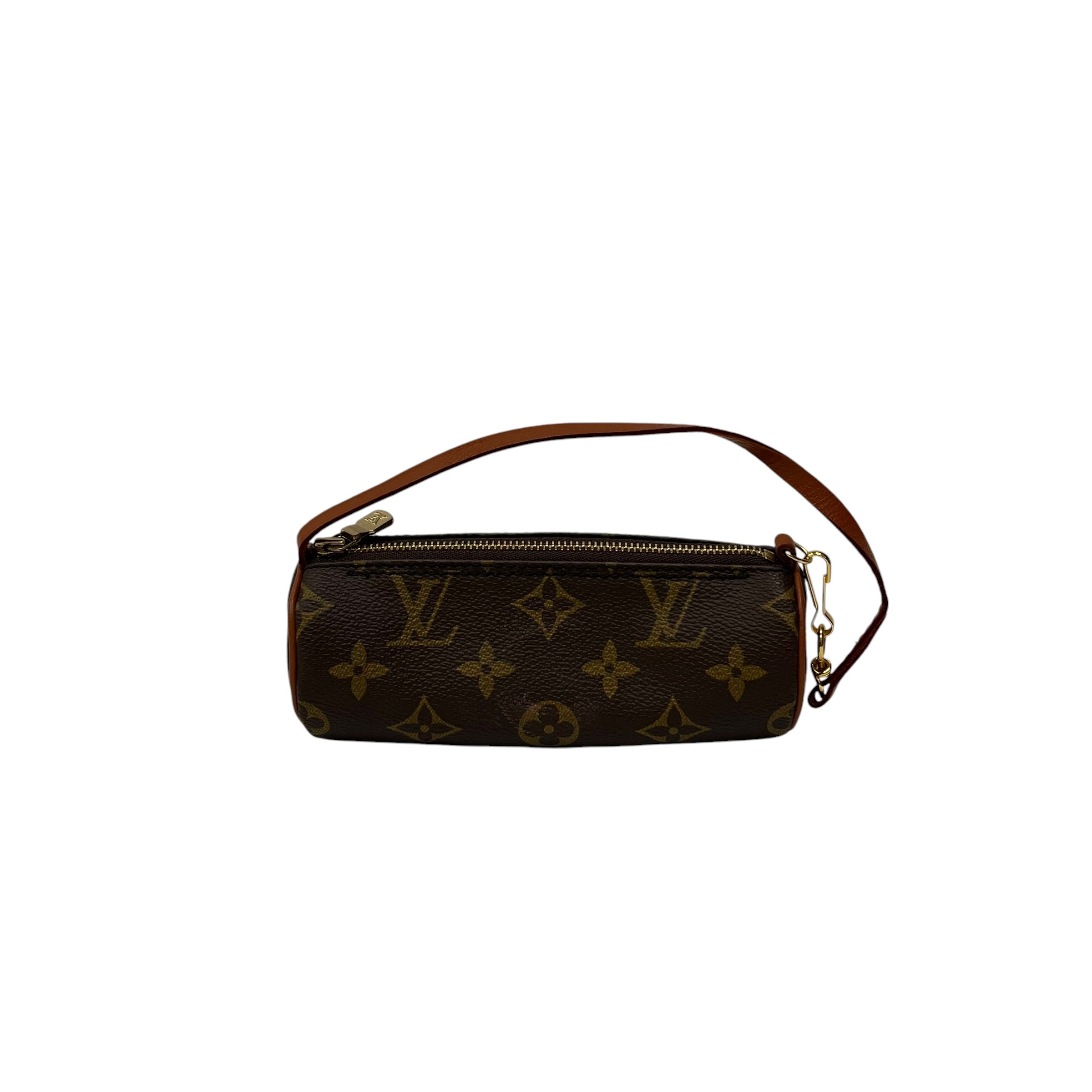 LOUIS VUITTON/Hand Bag/Monogram/Cotton/BRW/pochette papilion view 1