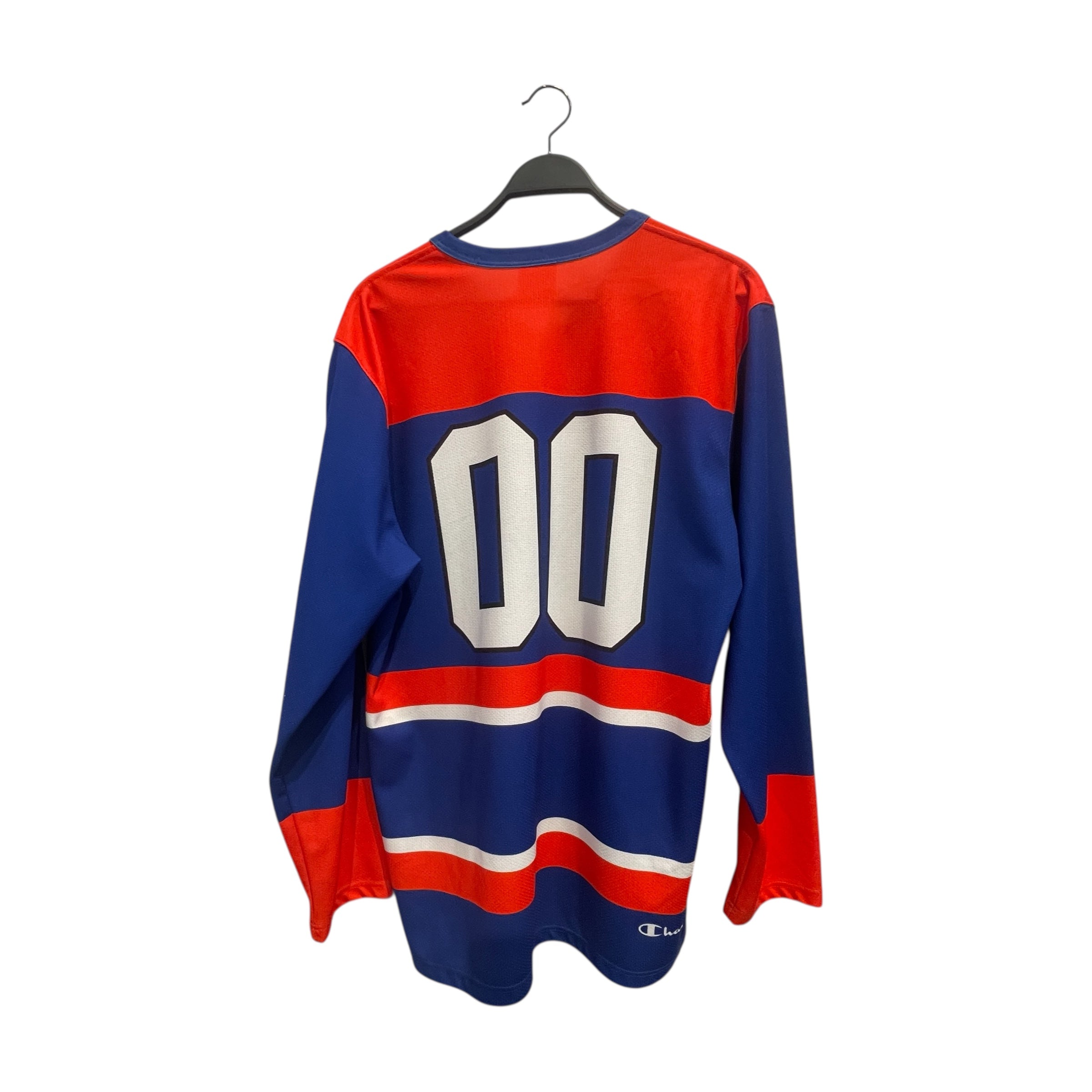 Champion/Supreme/LS T-Shirt/XL/Polyester/BLU/Graphic/Logo Hockey Jersey view 2