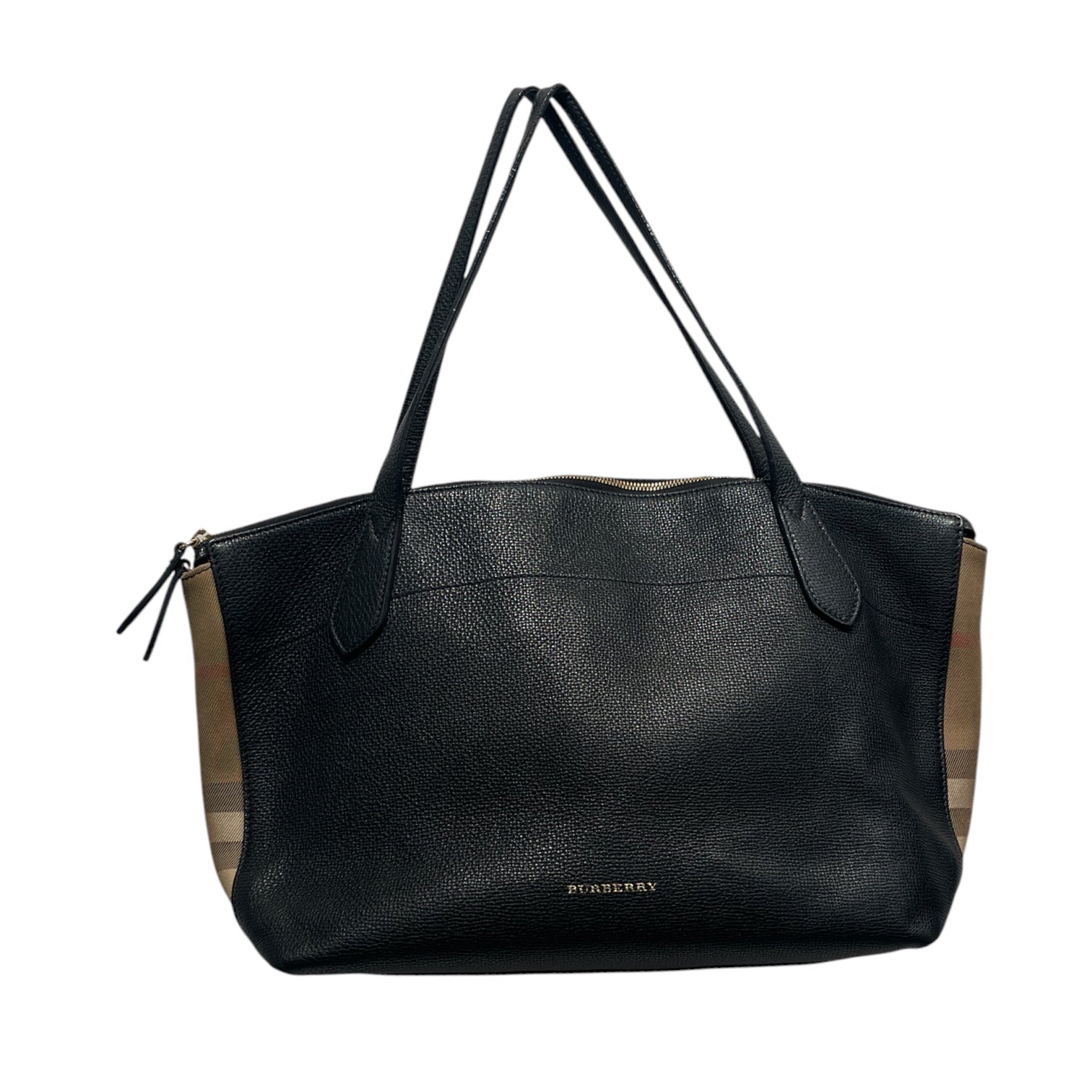 BURBERRY/Tote Bag/Leather/BLK/ view 1