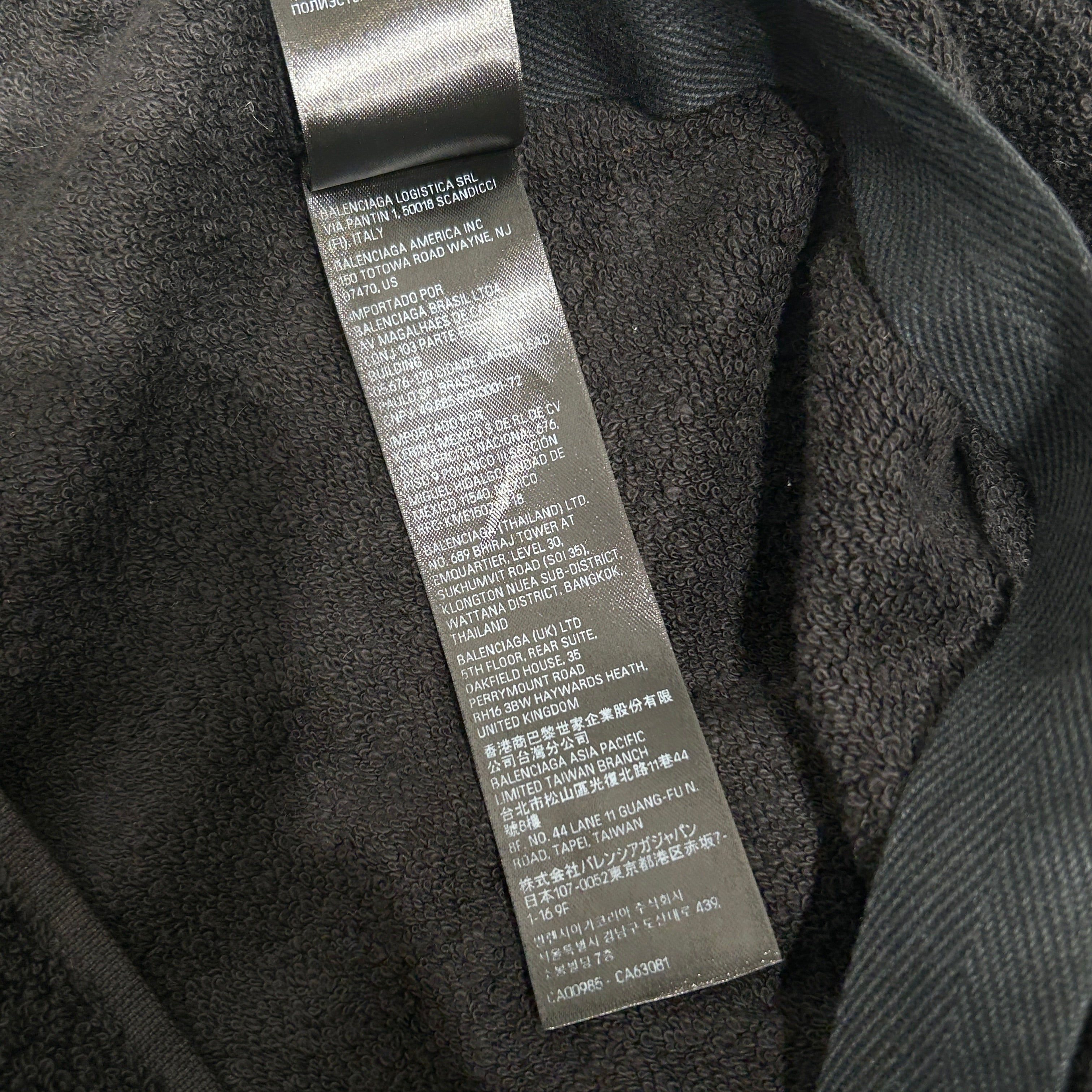 BALENCIAGA/Long Skirt/S/BLK/WRAP AROUND TOWEL SKIRT view 6