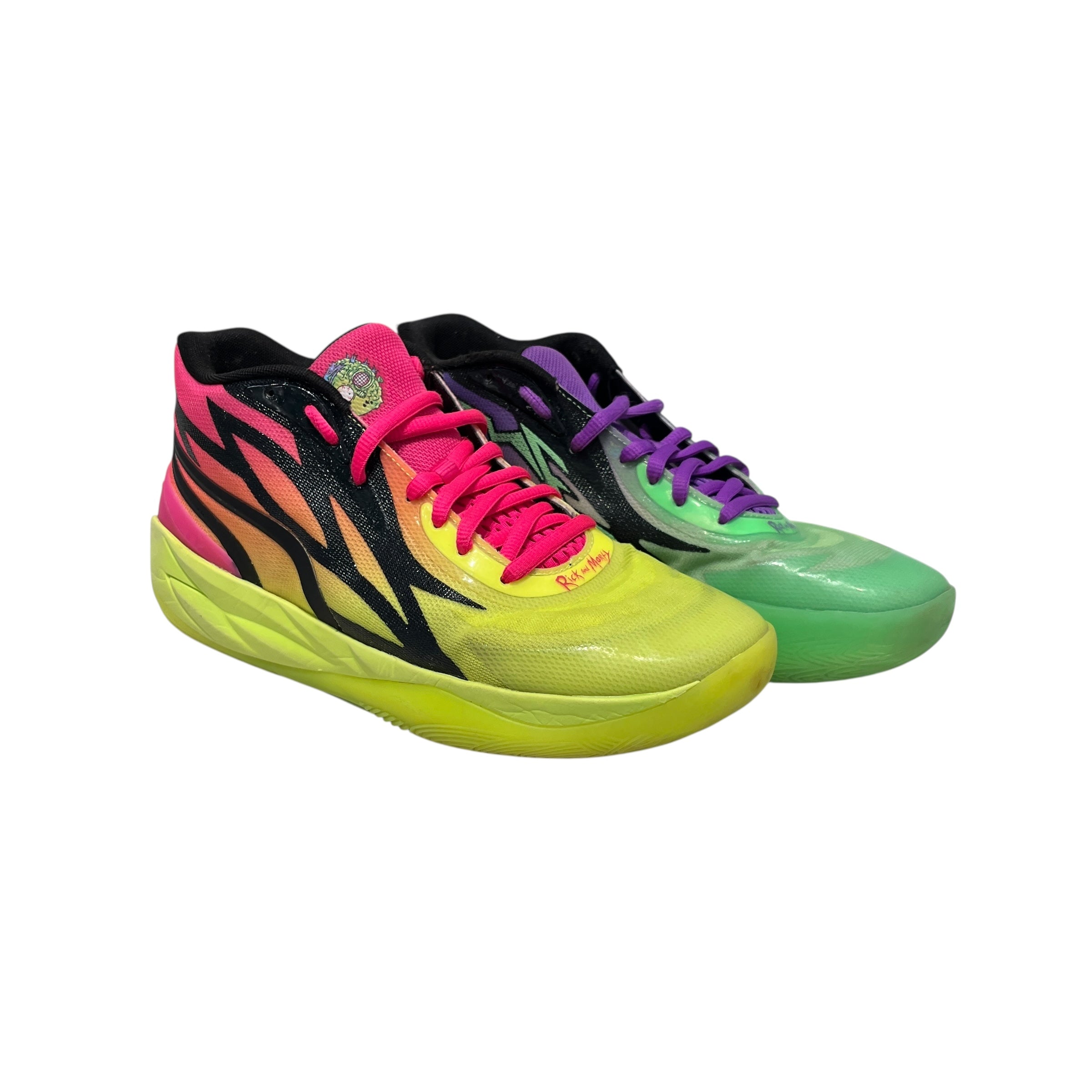 PUMA/Hi-Sneakers/US 10/Graphic/YEL/LAMELO RICK & MORTY view 1