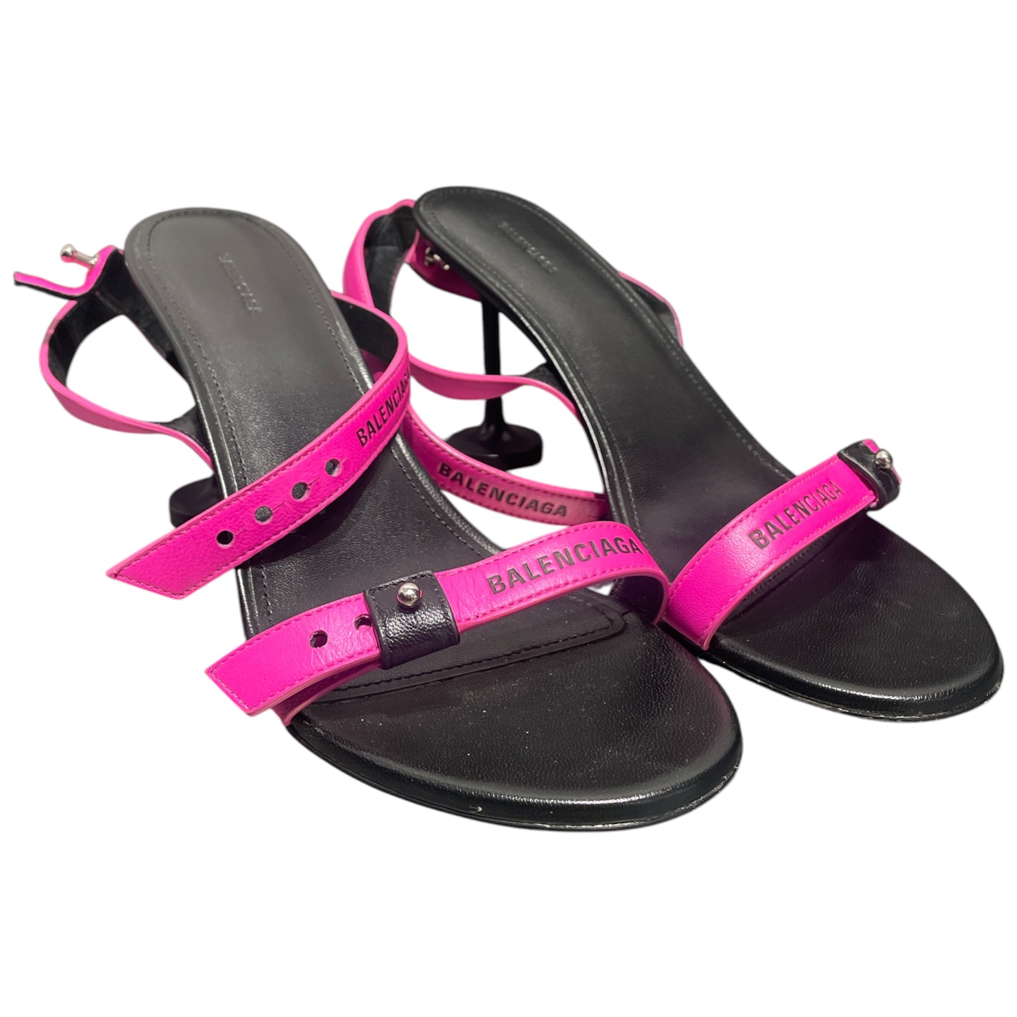 BALENCIAGA/Heels/EU 37.5/Leather/PNK/After Hours Strappy Heels view 1