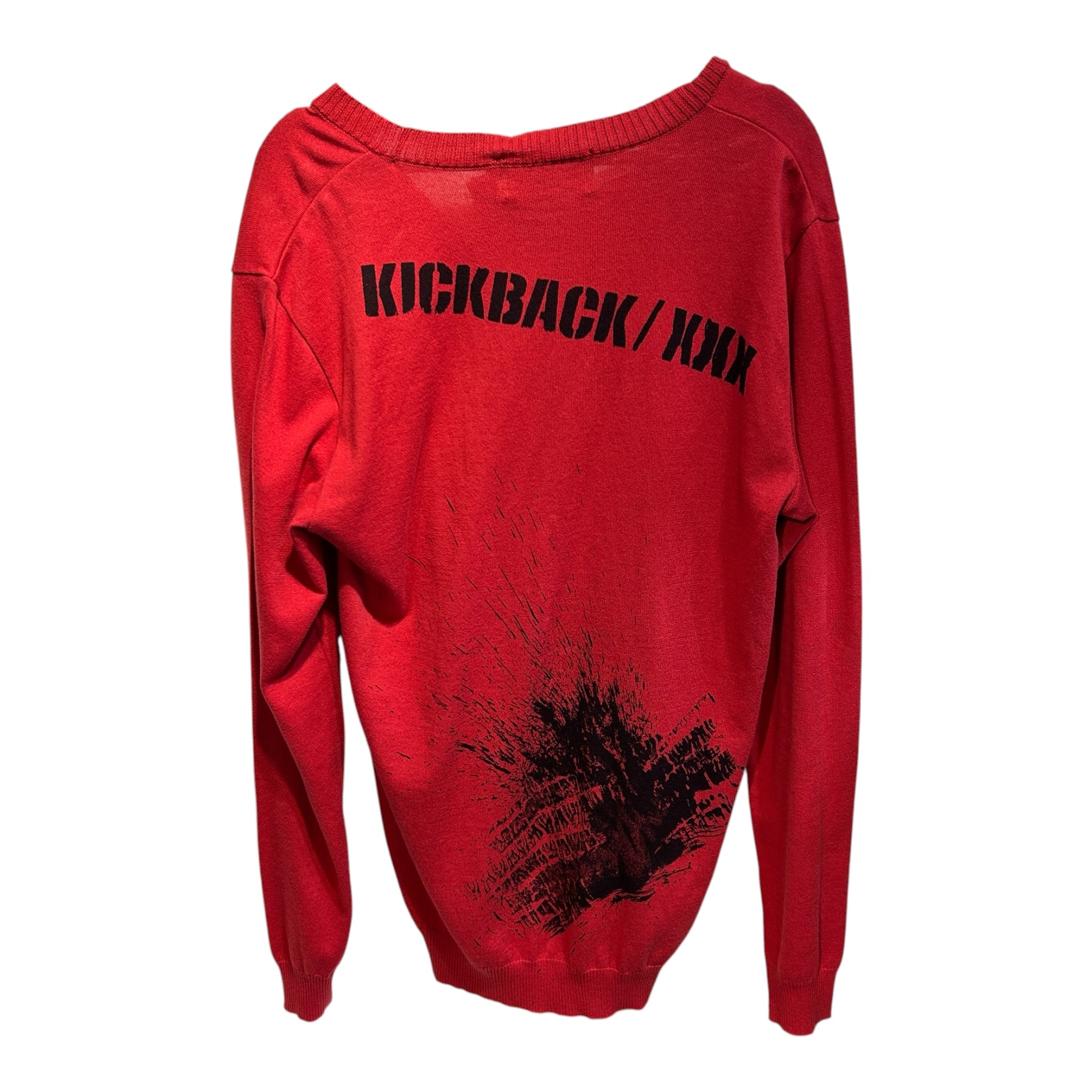 HYSTERIC GLAMOUR/Cardigan/S/Cotton/RED/xxx red print cardigan view 2