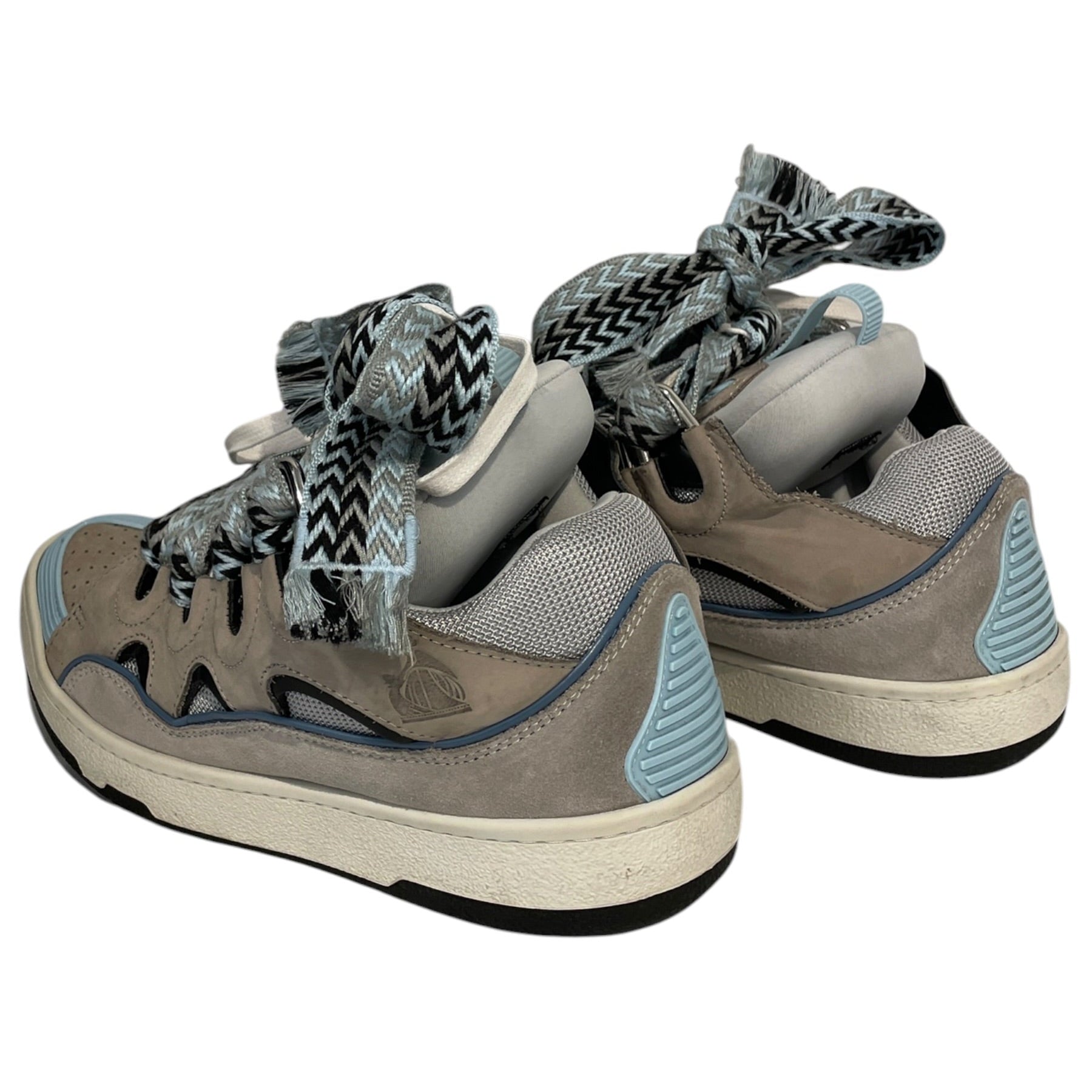 LANVIN/Low-Sneakers/US 7/Stripe/Cotton/BLU/CURB SNEAKERS view 2