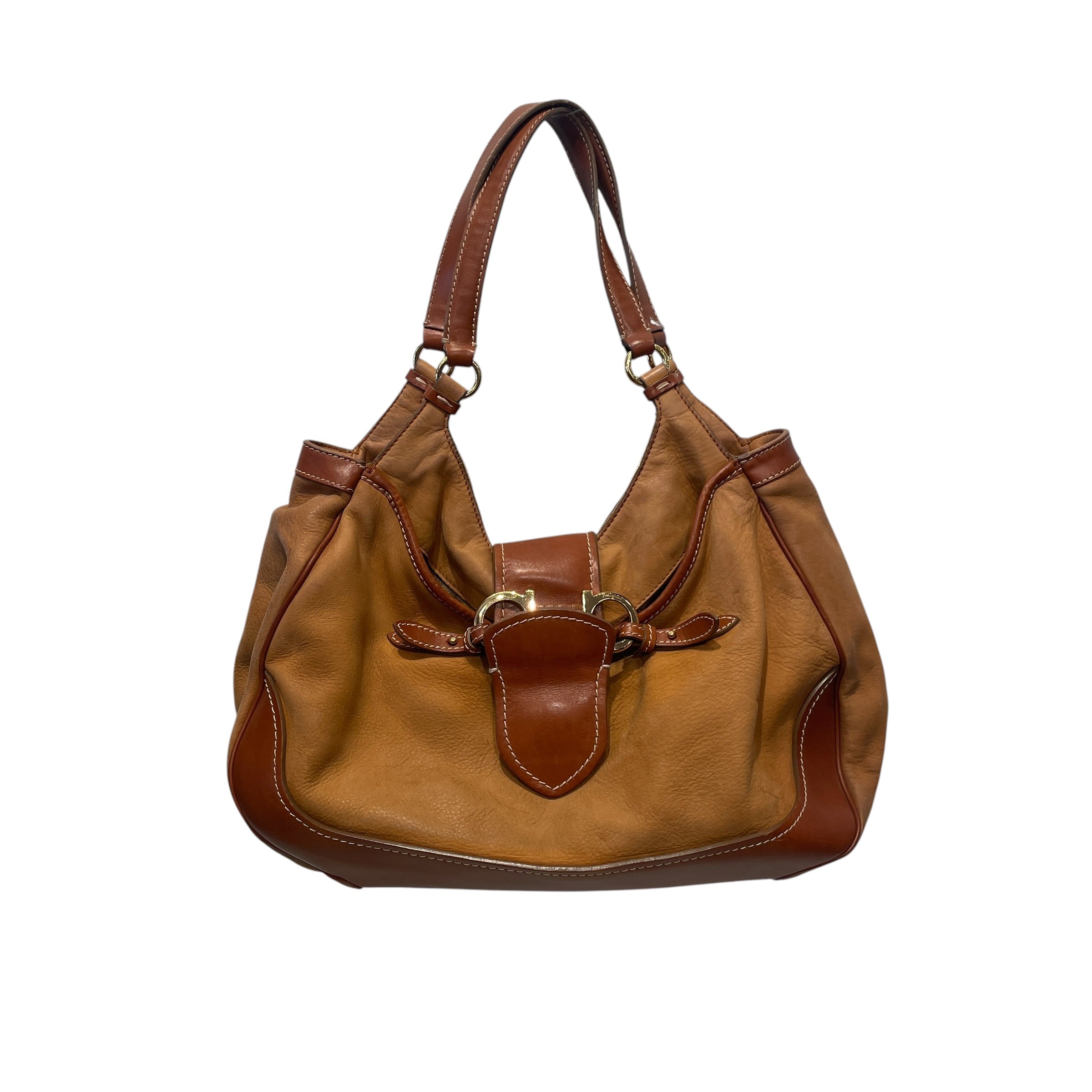 Salvatore Ferragamo/Bag/Leather/BEG/GANCINI HOBO BAG view 1