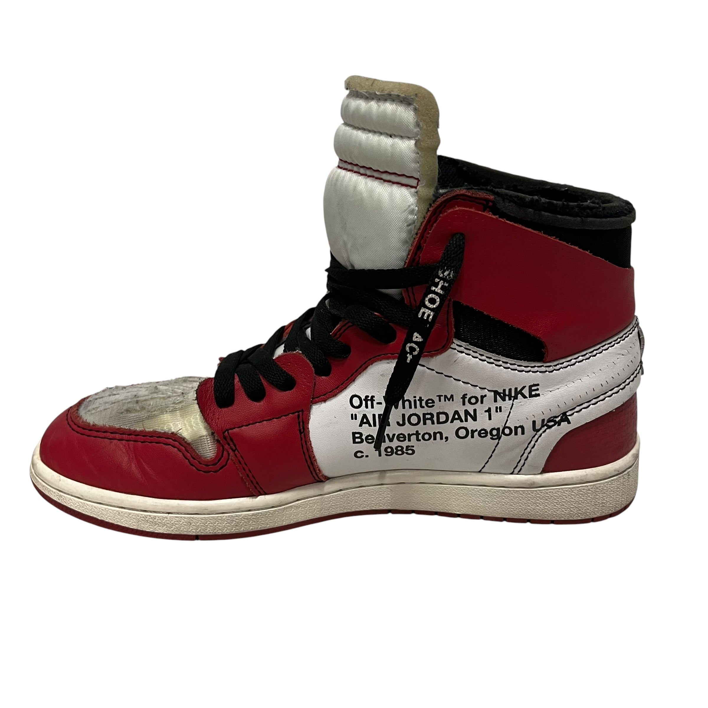 NIKE/OFF-WHITE/Hi-Sneakers/US 9.5/RED/airjordan1 view 6
