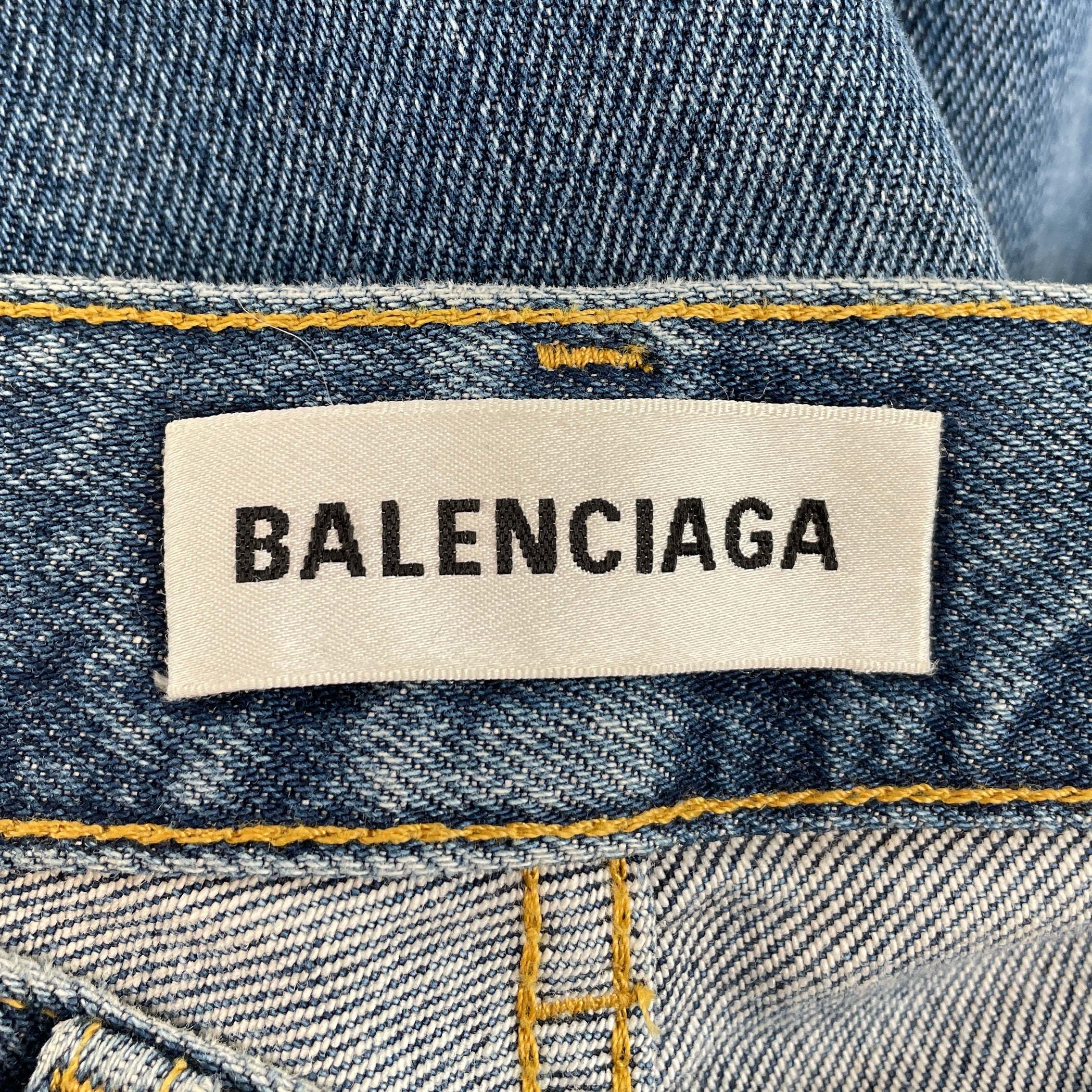 BALENCIAGA/Skinny Pants/26/Denim/IDG/EXPOSED BUTTON JEANS view 3