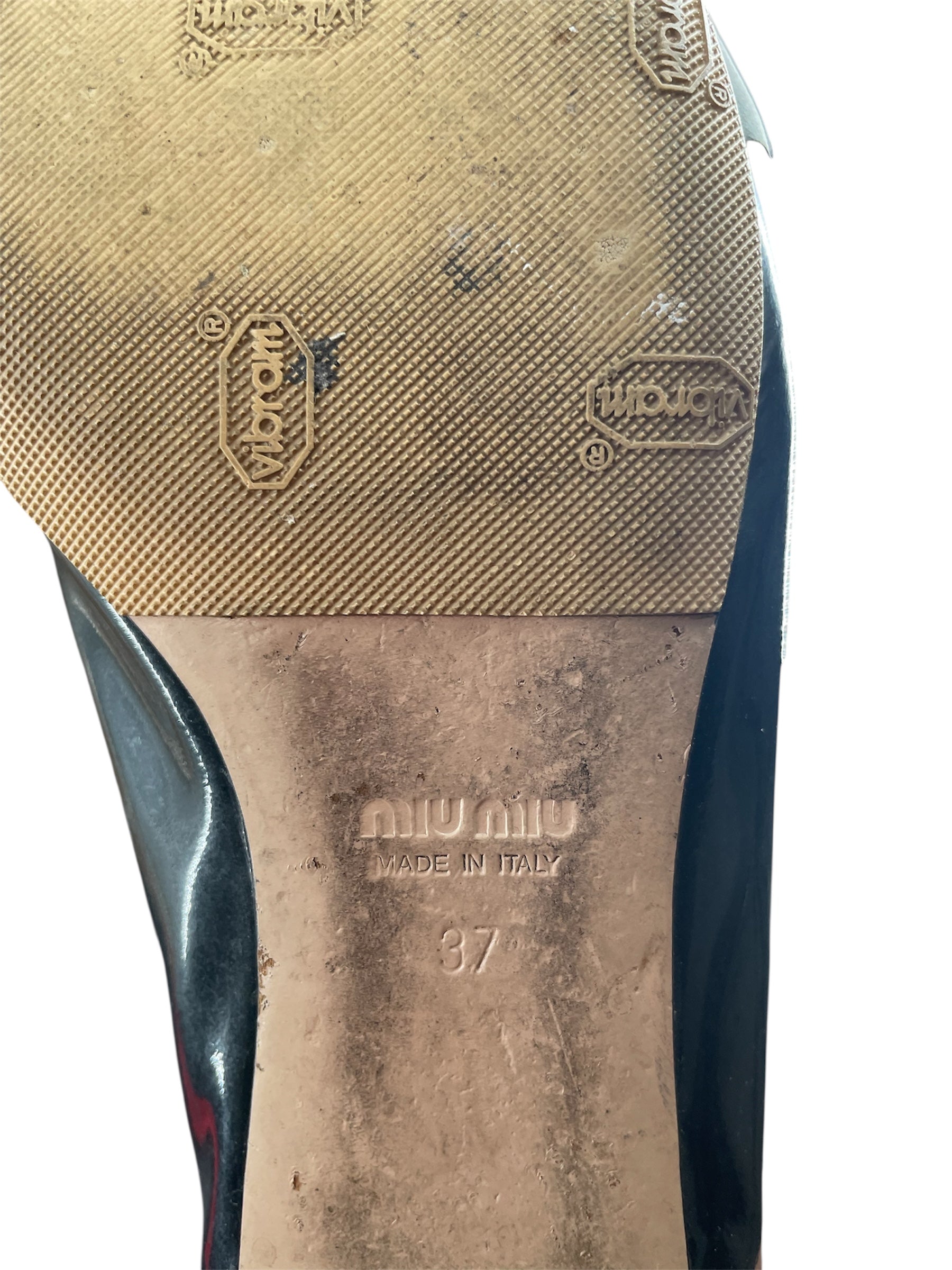 MIU MIU/Flat Shoes/EU 37/BLK/BOWS view 5