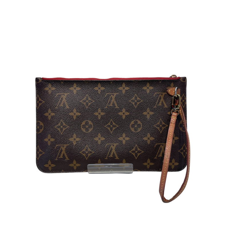 LOUIS VUITTON/Pouch/Leather/BRW/neverfull mm ca4159